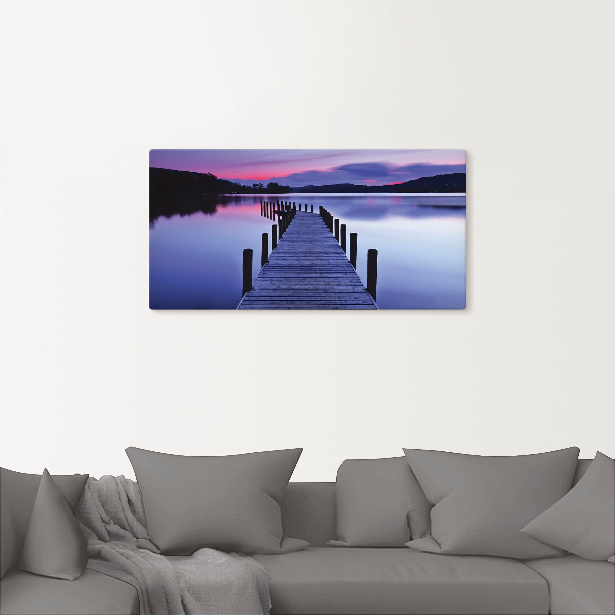 Artland Wandbild »Panorama Steg Coniston Water«, Seebilder, (1 St.), als Leinwandbild, Poster, Wandaufkleber in verschied. Größen