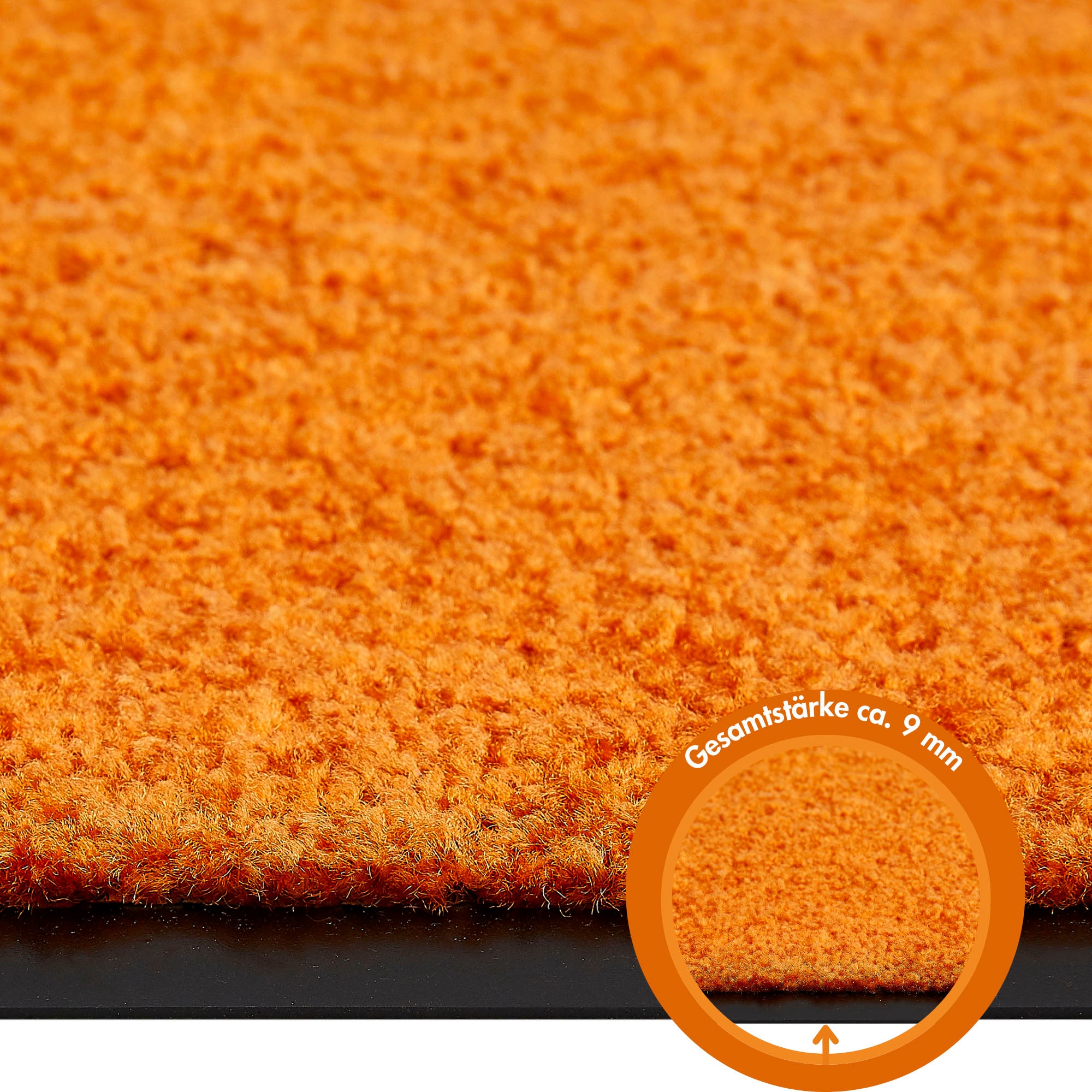 my home Fußmatte »Fresh Step, Made in Belgium«, rechteckig, 7 mm Höhe, für den Eingangsbereich, Uni-Farben, rutschhemmend, robust, waschbar
