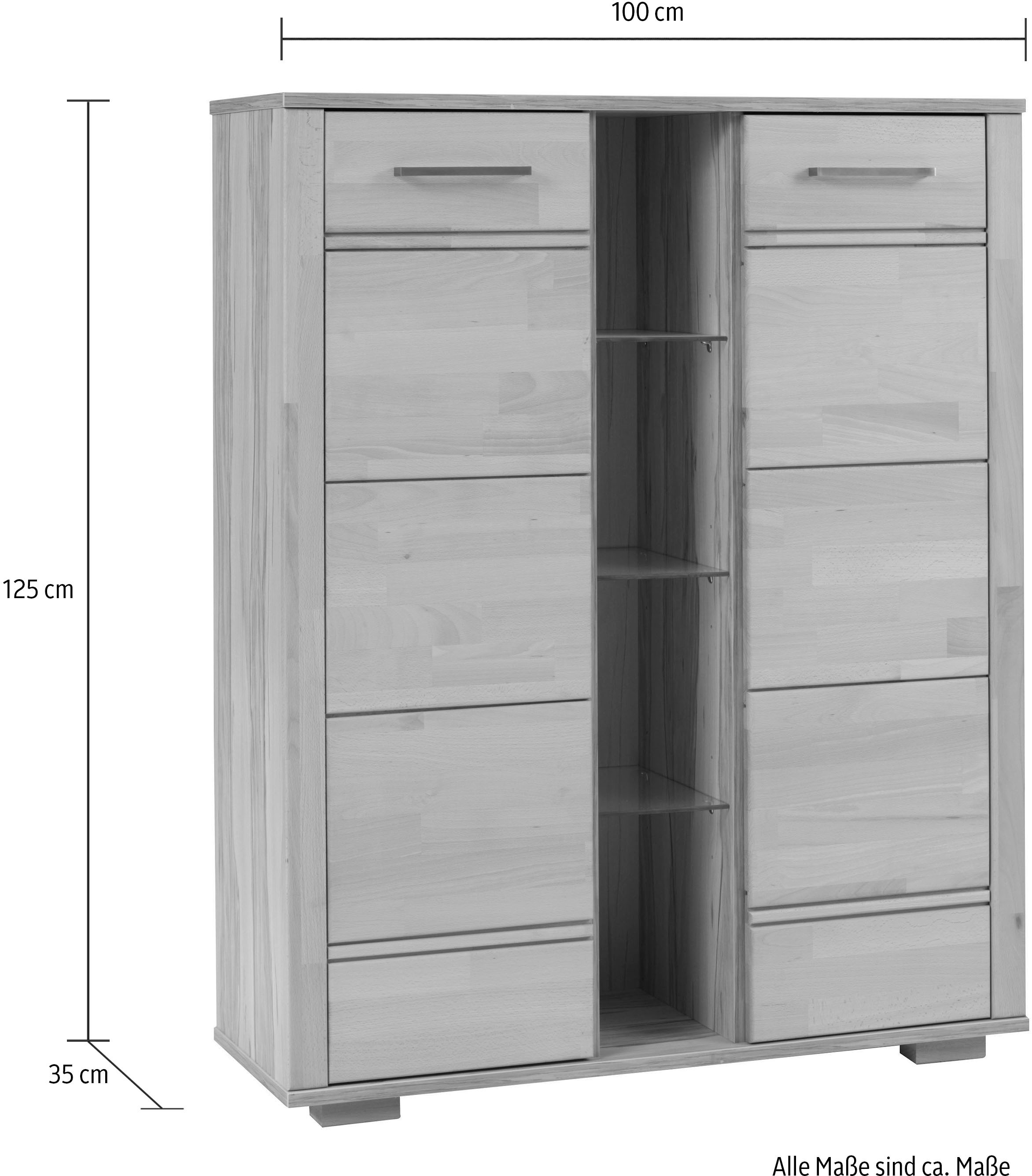 Home affaire Highboard »Miriam«, Höhe ca. 125 cm