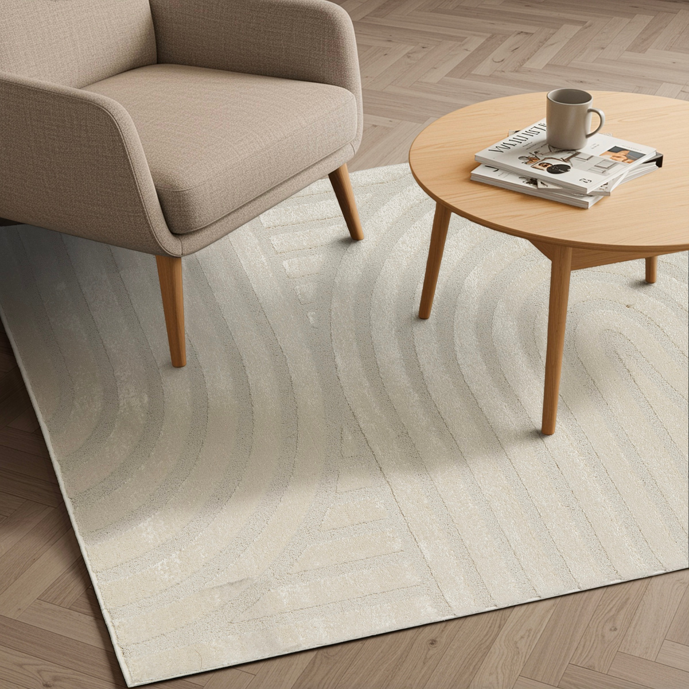 OTTO home Teppich »Rubi, Supersoft, 3D- Design, weiche Haptik«, rechteckig, 9 mm Höhe, softer Kurzflor, pflegeleicht, Wohnzimmer, Esszimmer, Schlafzimmer
