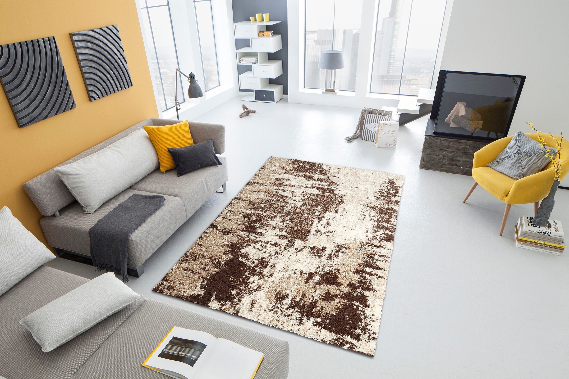 my home Hochflor-Teppich »Hannes«, rechteckig, 30 mm Höhe, Vintage Design