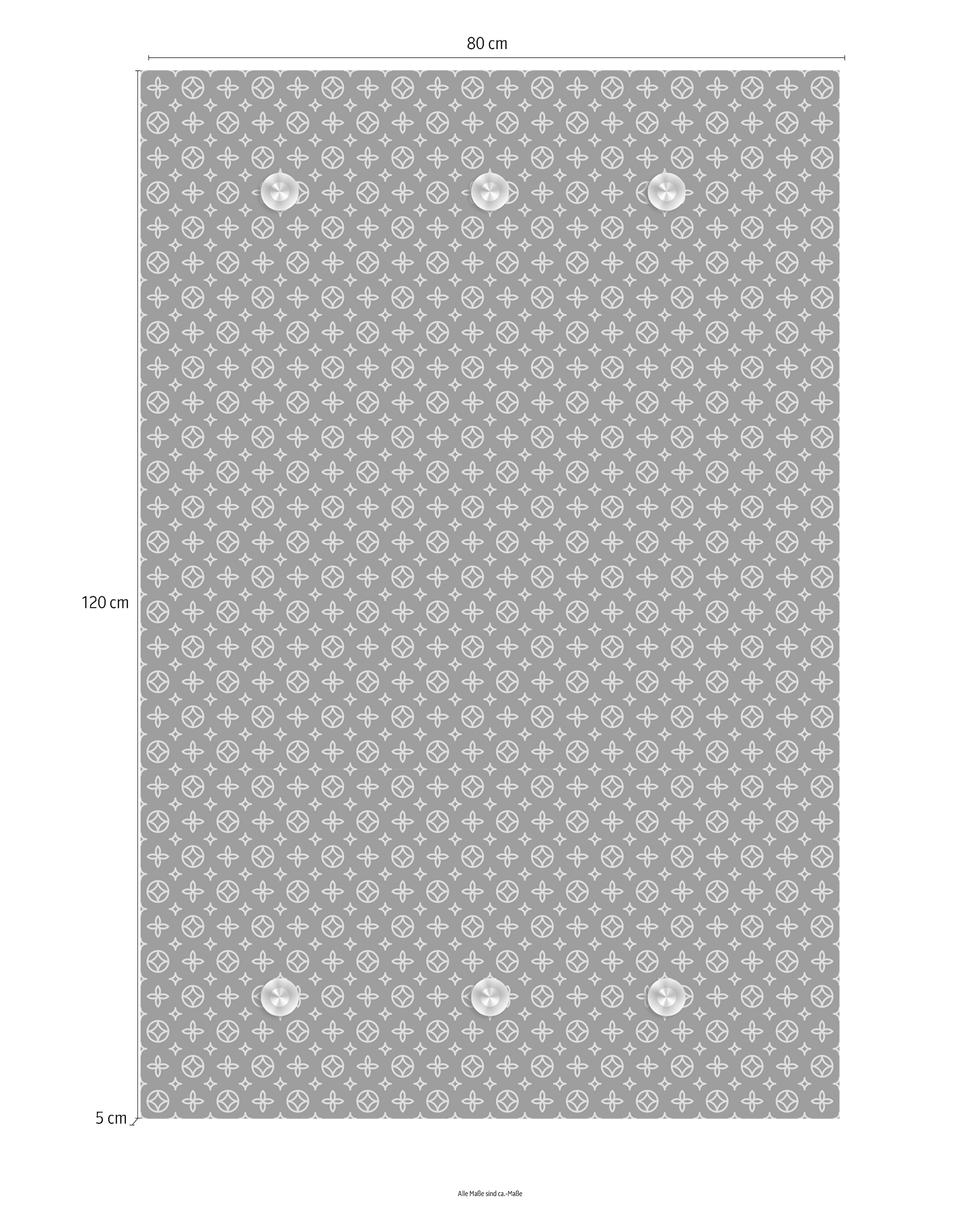 queence Garderobenleiste »Muster«, mit 6 Haken, 80 x 120 cm