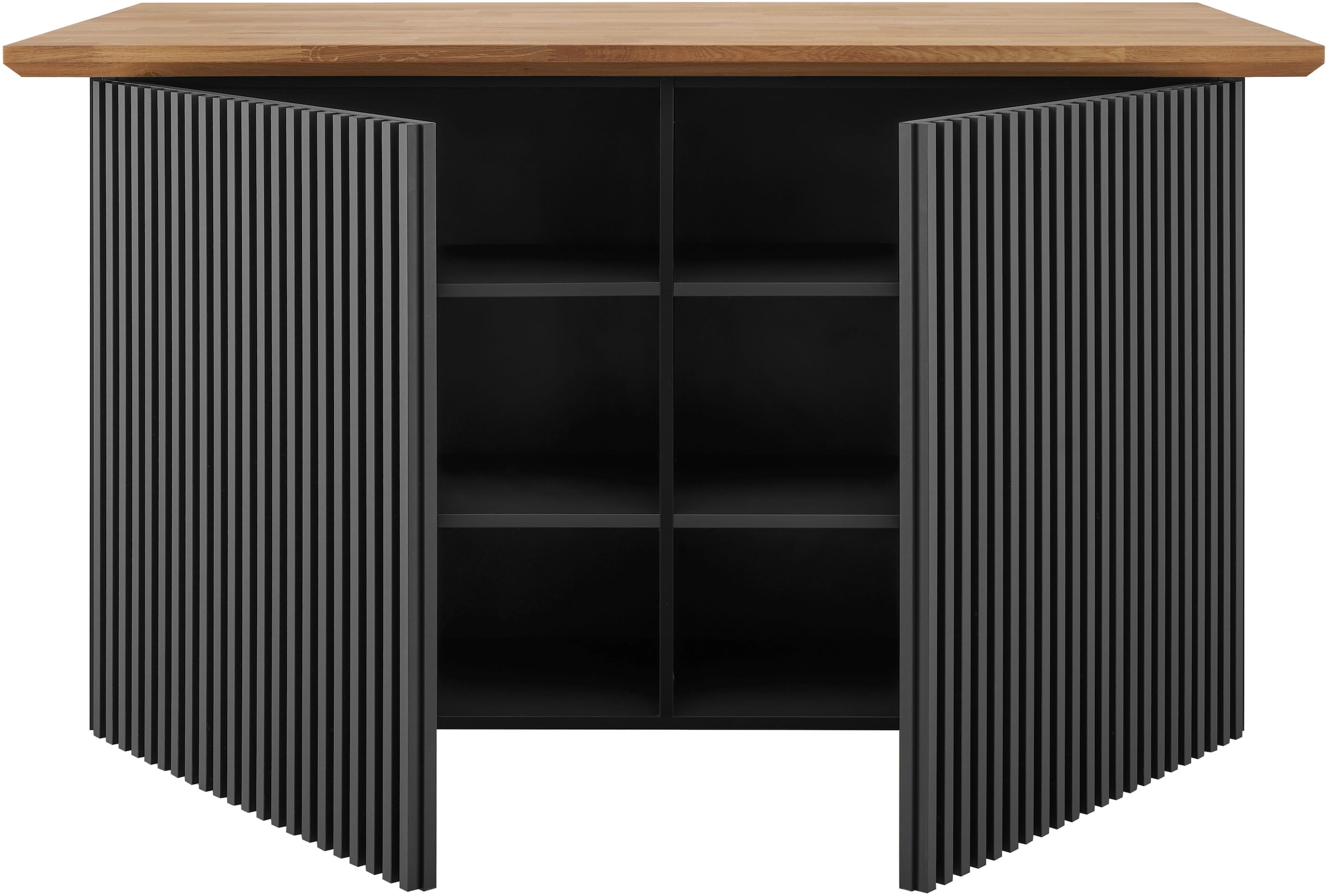 BASIC by Balculina Kücheninsel »Sandella B/H/T 160x87x90 cm« Breite 160 cm, Arbeitsplatte eiche massiv