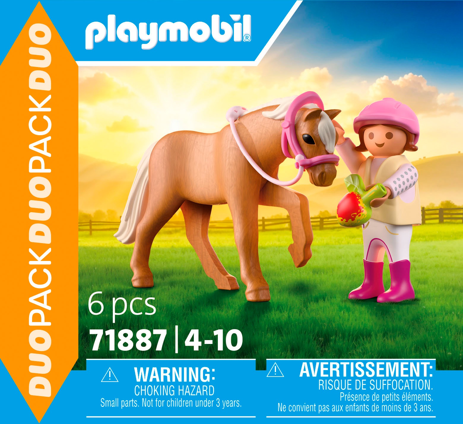 Playmobil® Konstruktions-Spielset »Mädchen mit Pony (71887), Duo Pack«, (6 St.), Made in Europe