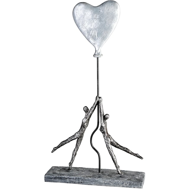 Casablanca by Gilde Dekofigur »Skulptur Herz-Ballon, antik silber«,  Dekoobjekt, Höhe 48 cm, Wohnzimmer auf Raten kaufen