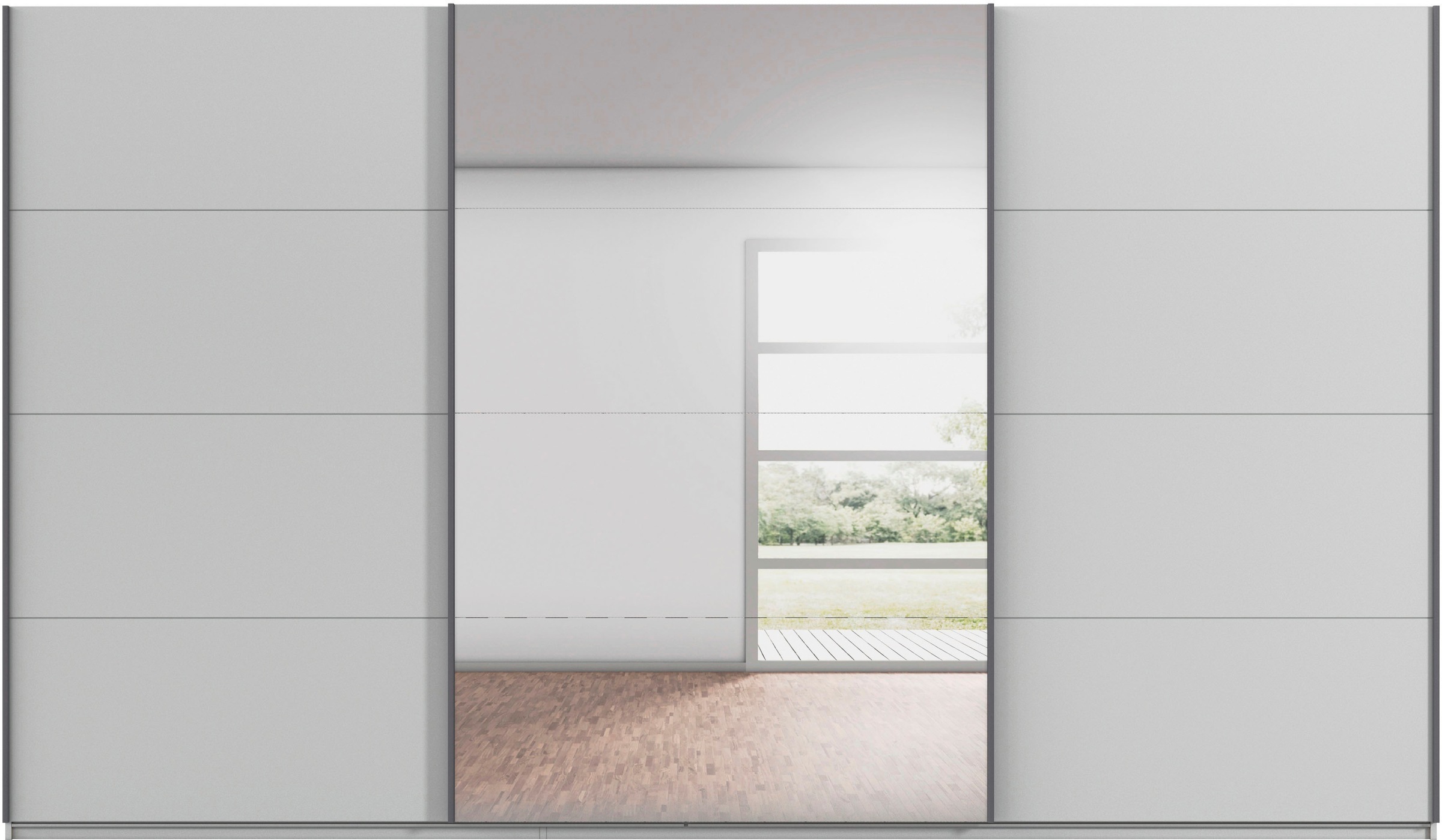 rauch Schwebetürenschrank »Kleiderschrank Schrank OTTO´S CHOICE Garderobe AGORDO«, (in zwei Griff-Farben), Top Innenausstattung, in 4 Breiten und 2 Höhen MADE IN GERMANY