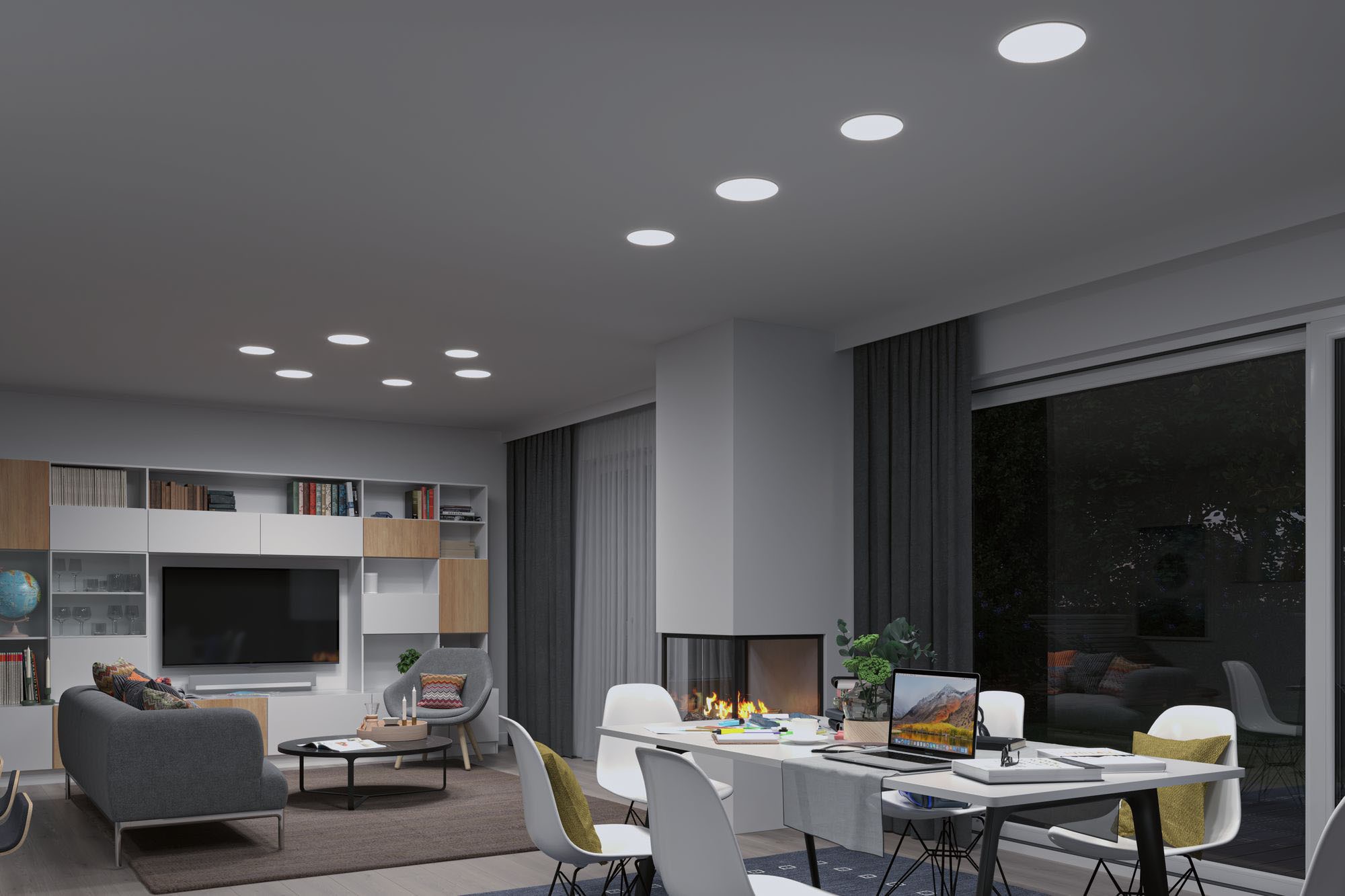 Paulmann LED Bad-Einbauleuchte »Veluna«, Schutzart IP44, 3 Lichtstimmungen möglich, Ø 21,5 cm, inkl. LED Leuchtmittel