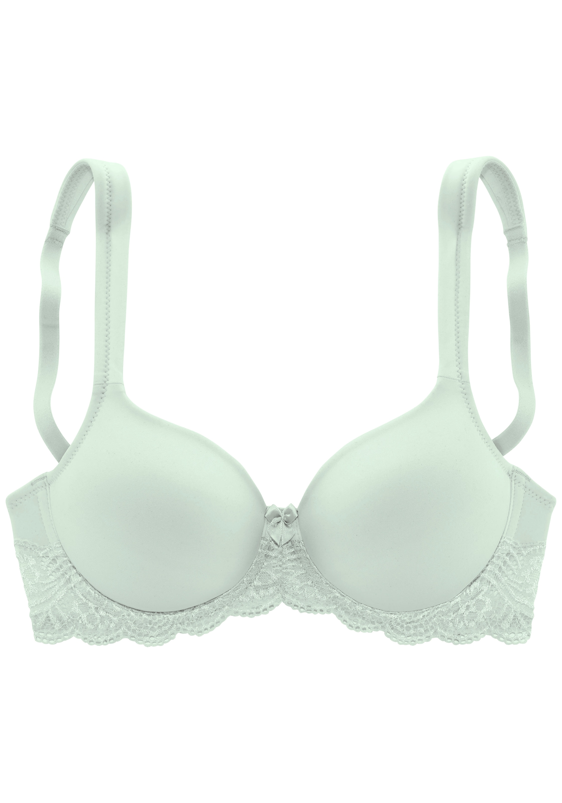 LASCANA Schalen-BH, mit Bügel, nahtlos vorgeformte Cups, Spitzendetails, Dessous