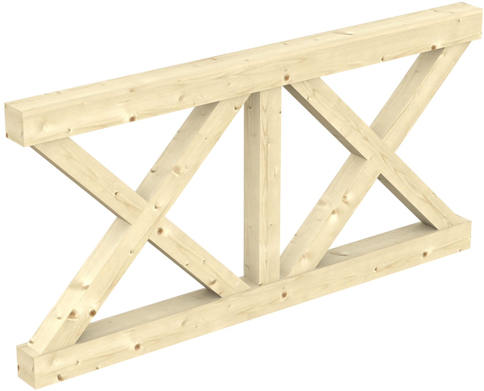 Skanholz Brüstungsgeländer »Andreaskreuz« für die Front