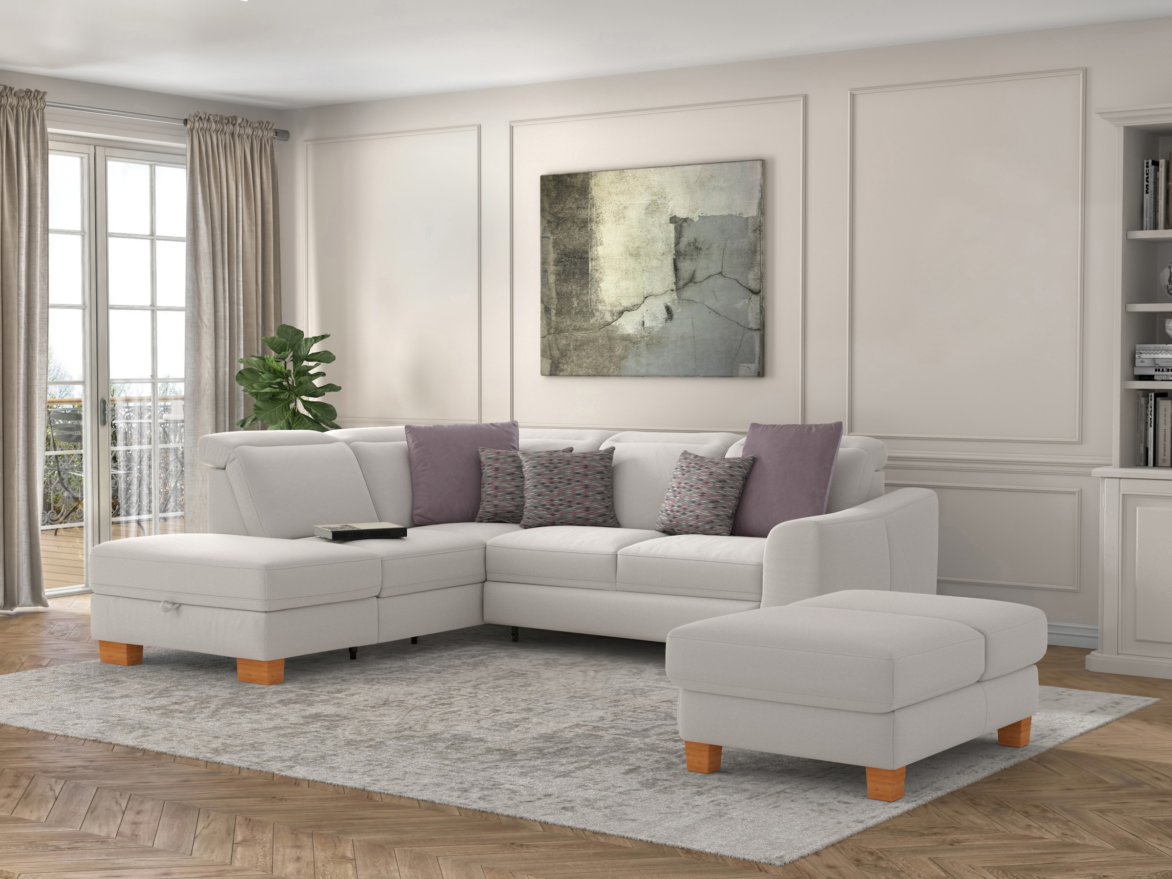 sit&more Ecksofa »Dundee L-Form« mit Federkern und Massivholzfüßen, wahlwei günstig online kaufen