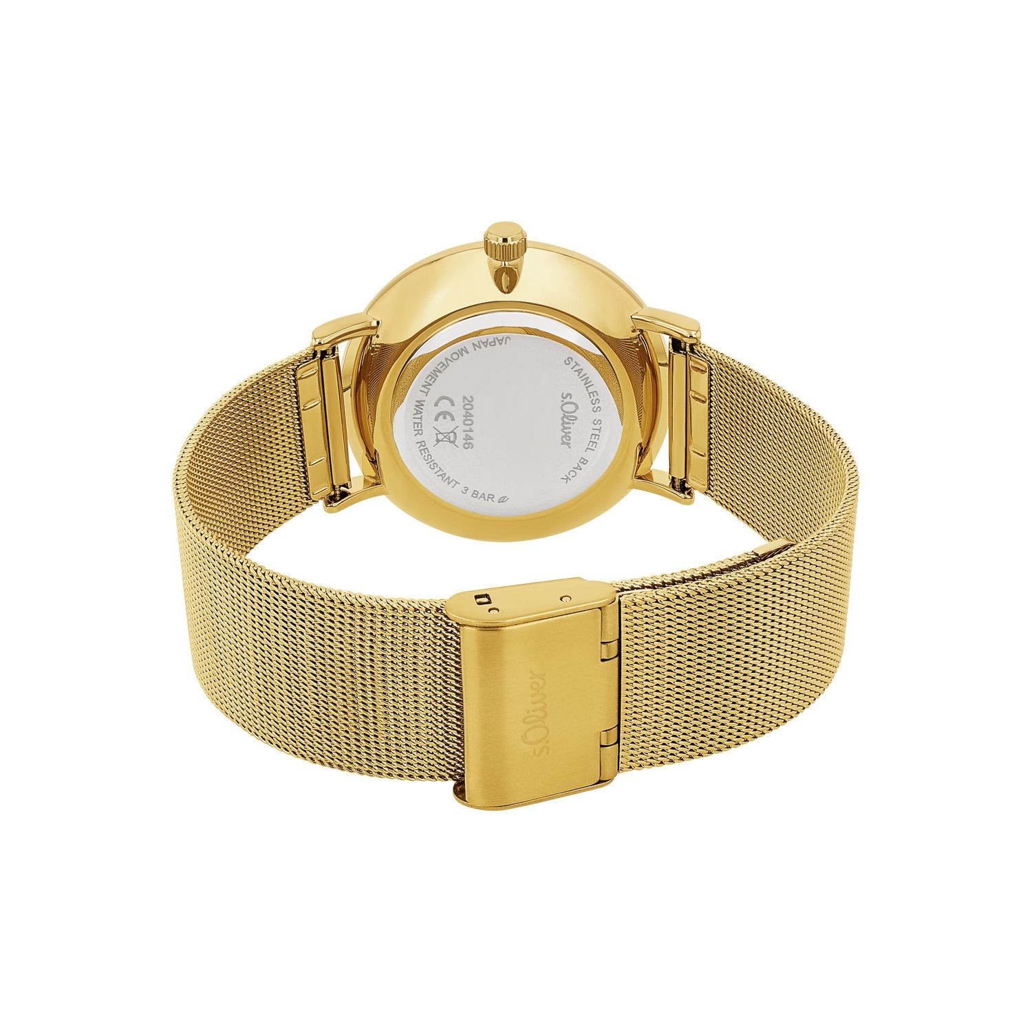 s.Oliver Quarzuhr Armbanduhr, Herrenuhr, Edelstahlarmband, analog