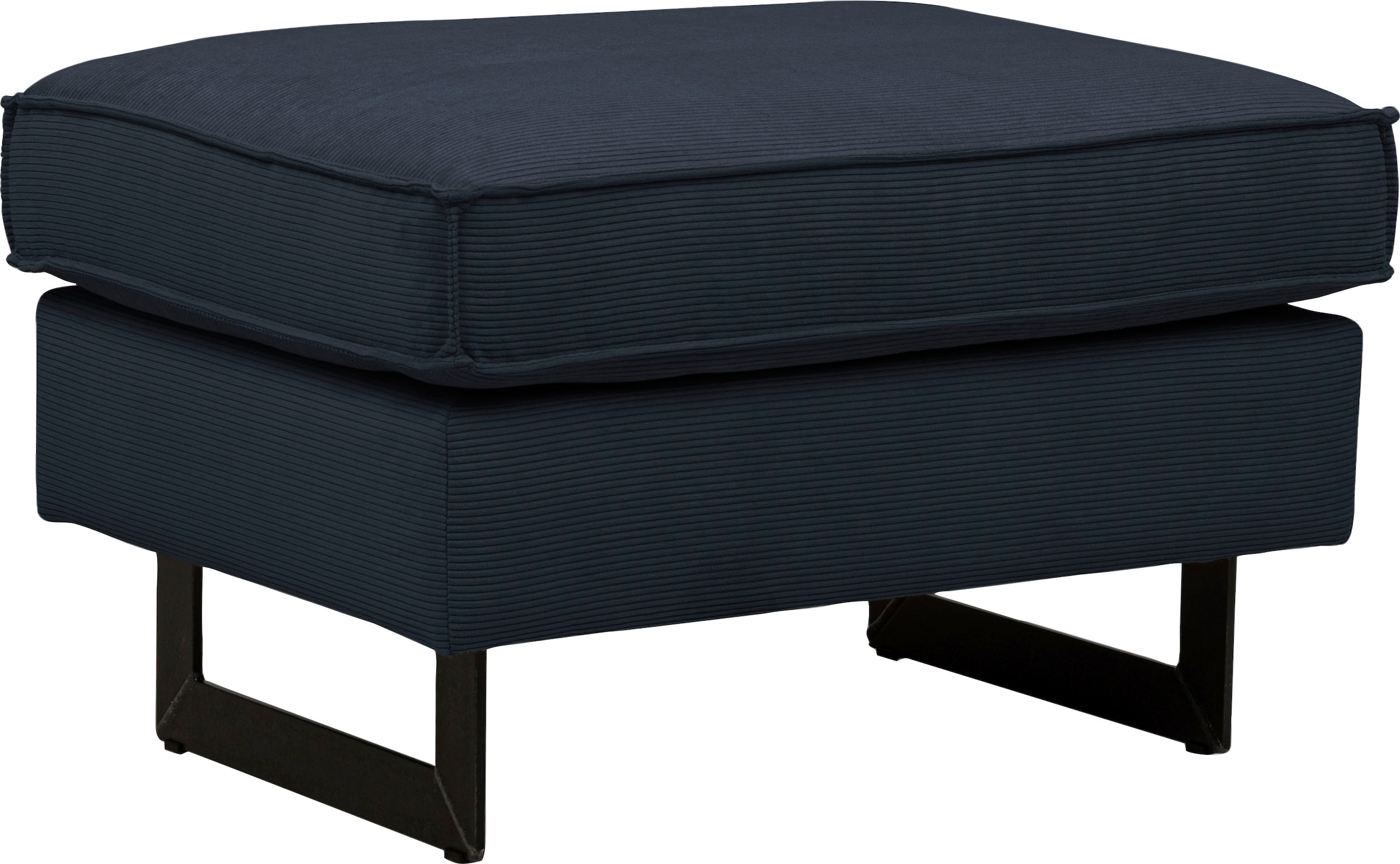 PLACES OF STYLE Polsterhocker »Pinto« mit Keder, Metallfüßen und auch in Cord Bezug erhältlich