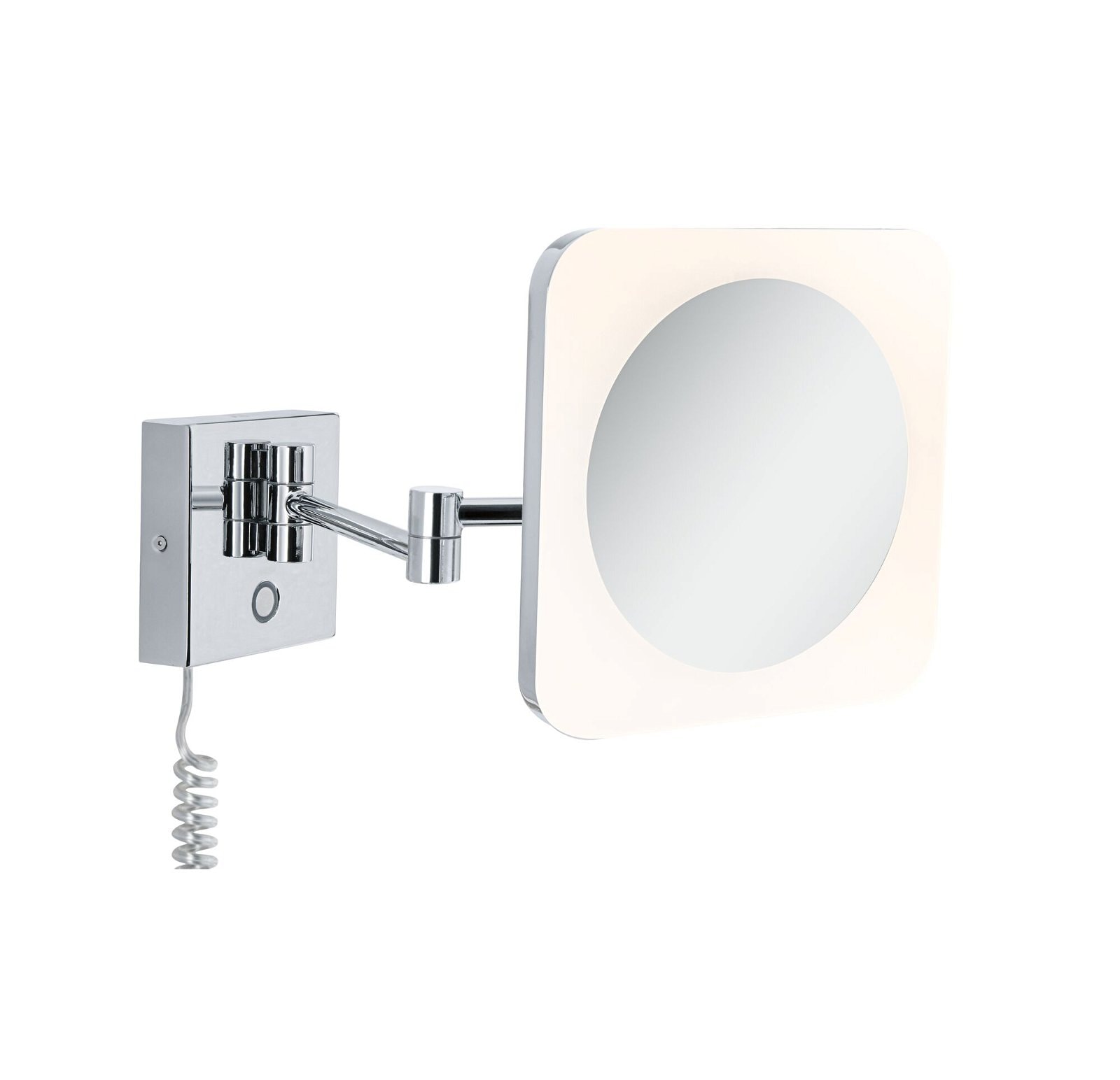 Paulmann LED Wandleuchte »Jora IP44 White Switch 60lm 230V 3,3W Chrom, Weiß, Spiegel«, 1 flammig, Kosmetikspiegel