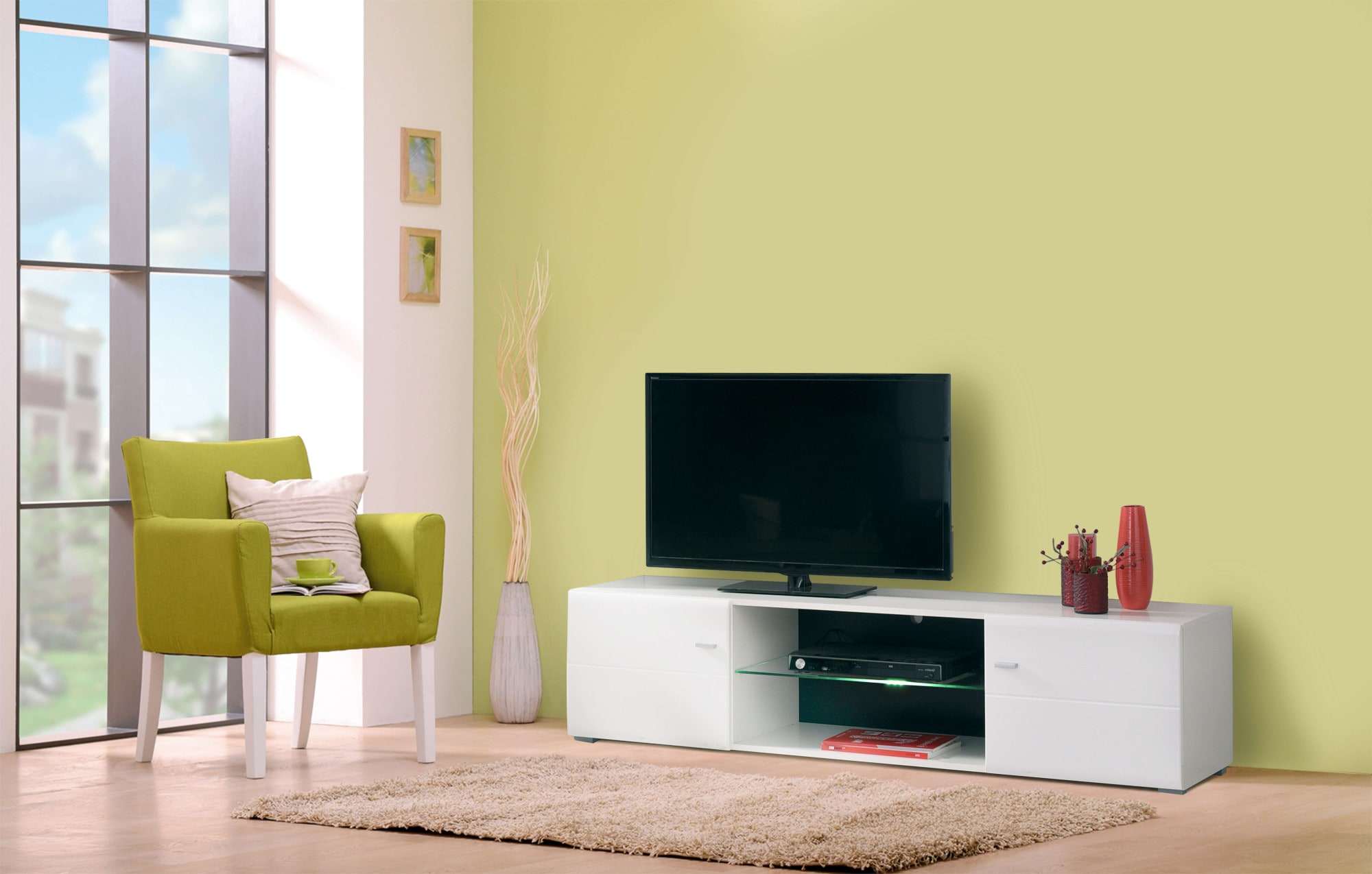 INOSIGN Lowboard »Rex TV-Kommode TV-Lowboard«, Hochglanzfront, Breite 170 cm, mit und ohne LED-Beleuchtung