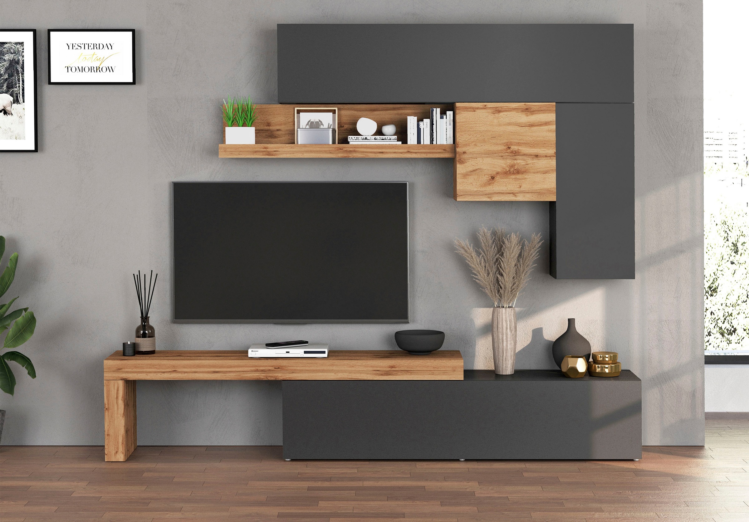 OTTO home Wohnwand »Chronos Wohnwand, Medienwand, 5-er set« Set, 5 Stk. tlg.