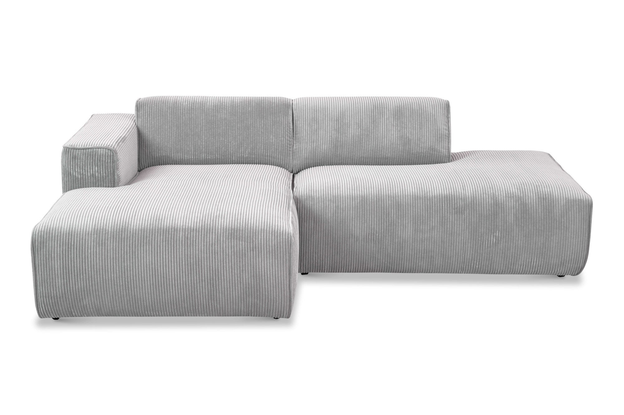 andas Ecksofa »Noord mit Kedernaht, Breite 227 cm, L-Form«, Cord, Struktur, Webstoff, mit Wellenunterfederung, Massivholzrahmen