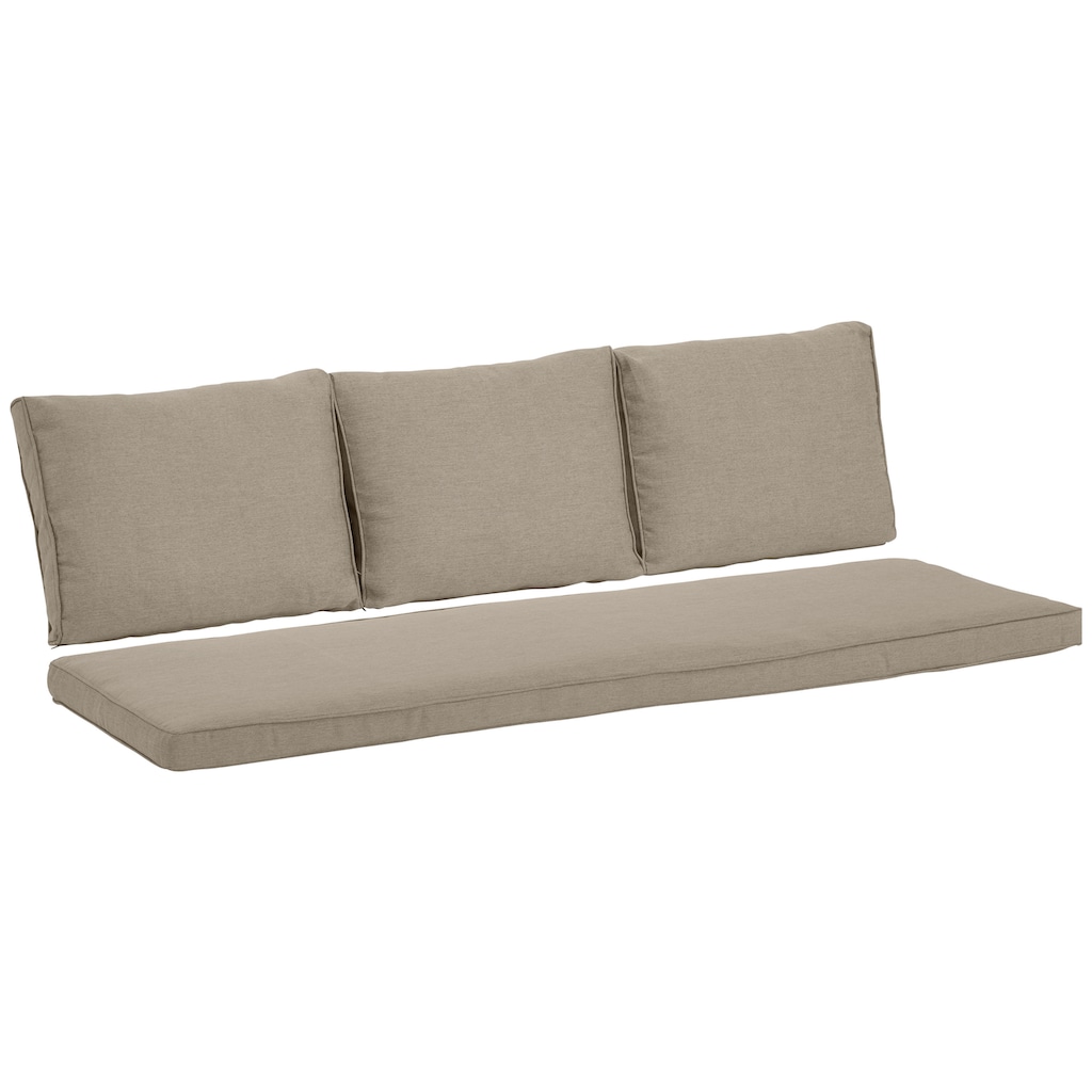 KONIFERA Gartenlounge-Set »Rotterdam«, (Set, 20 tlg., 3x 3er Sofa, 2x Hocker, 1x Tisch 120x82x67cm, inkl. Auflagen)