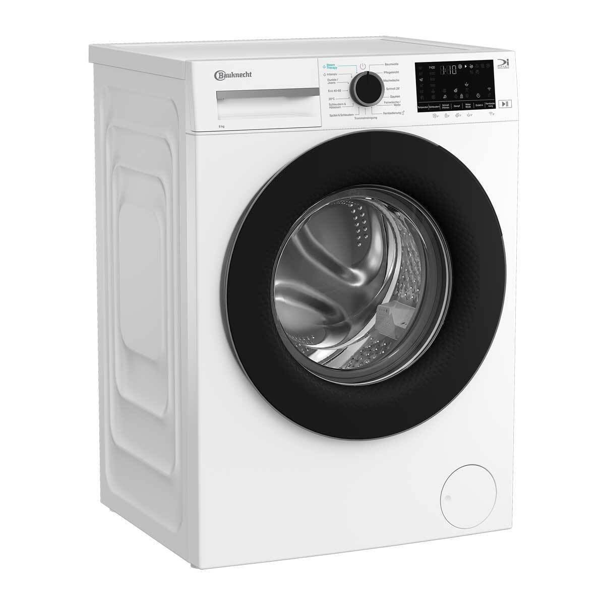 BAUKNECHT Waschmaschine »B W 8A10 BS« 8 kg 1400 U/min Adaptive Wash – Intelligente Anpassung für perfekte Waschergebnisse