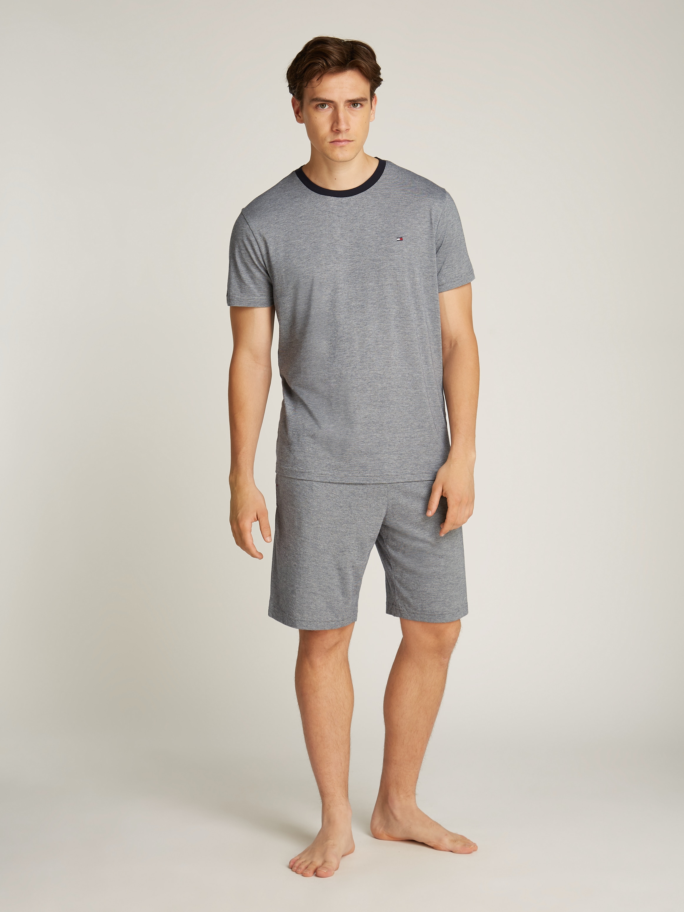Tommy Hilfiger Underwear Schlafanzug »SS JERSEY PJ SET STRIPES«, (Set, 2 tlg., 2er), mit Streifenmuster