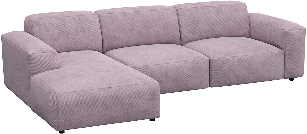 FLEXLUX Ecksofa »Lucera bequem und komfortabel durch hochwertigen Sitzaufbau, L.Form«, modern & anschmiegsam, Kaltschaum, Stahl-Wellenunterfederung