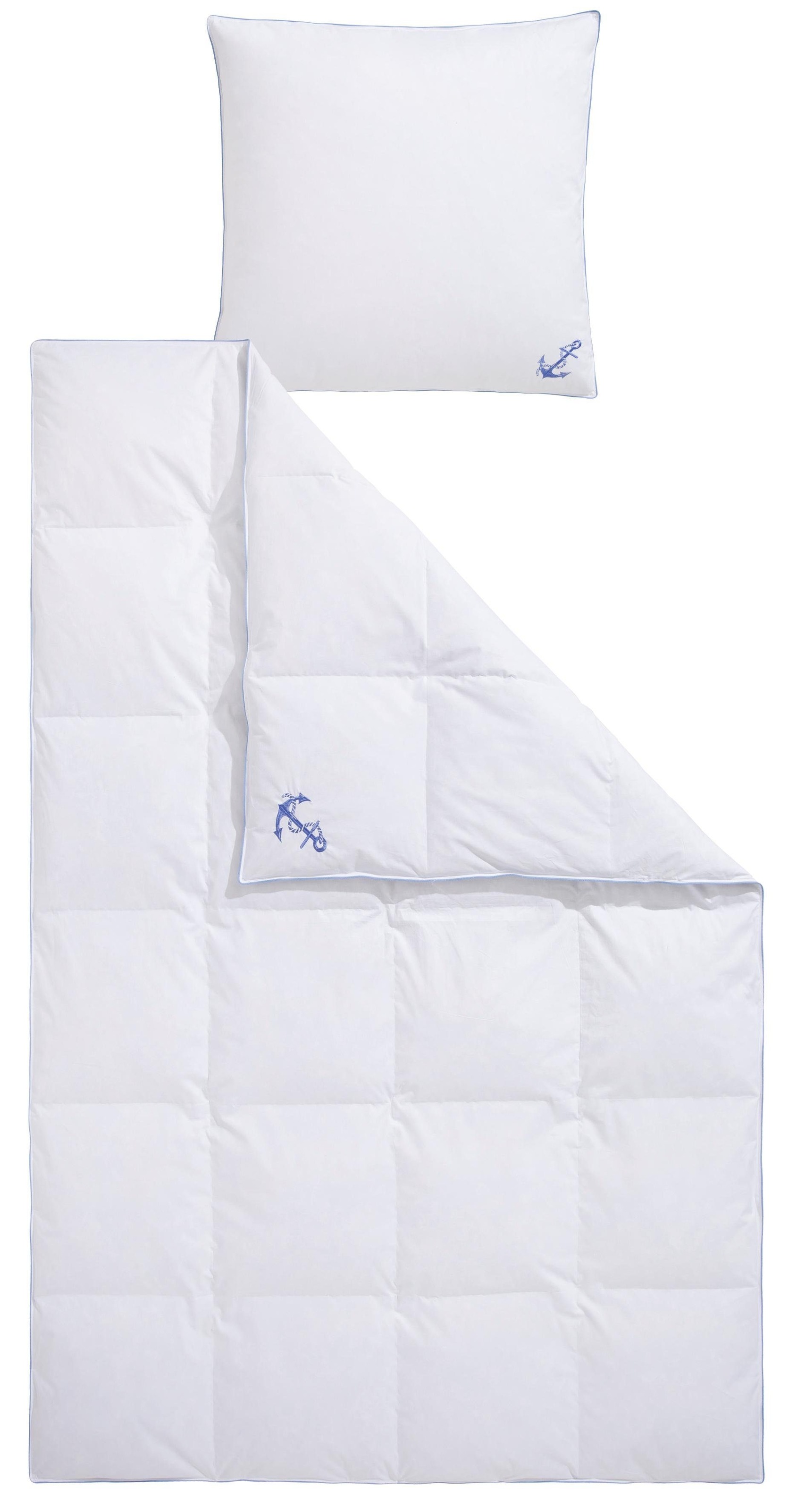 RIBECO Bettdecke + Kopfkissen »Anker« günstig online kaufen