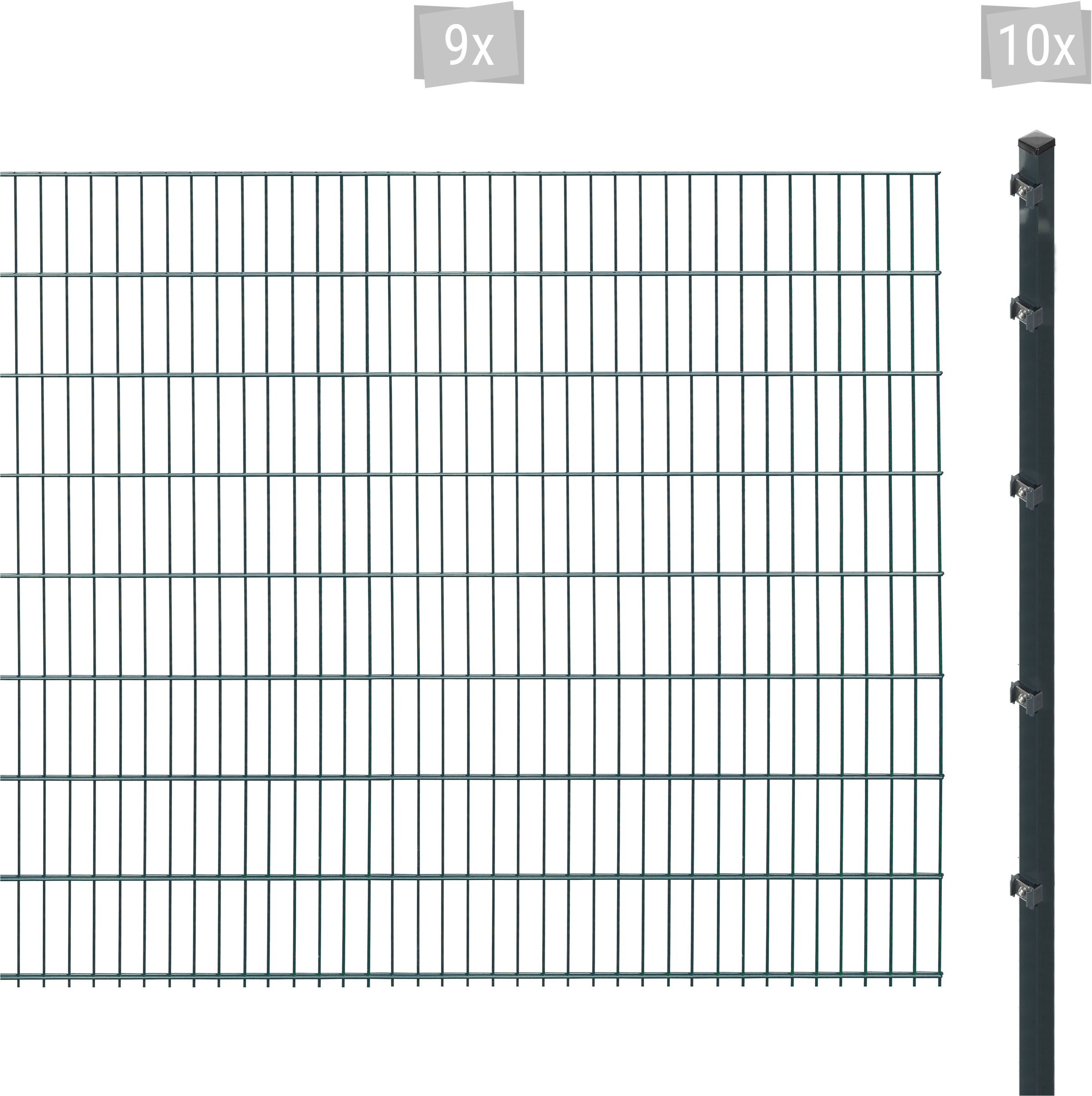Arvotec Doppelstabmattenzaun »ESSENTIAL 163 zum Einbetonieren« Zaunhöhe 163 günstig online kaufen