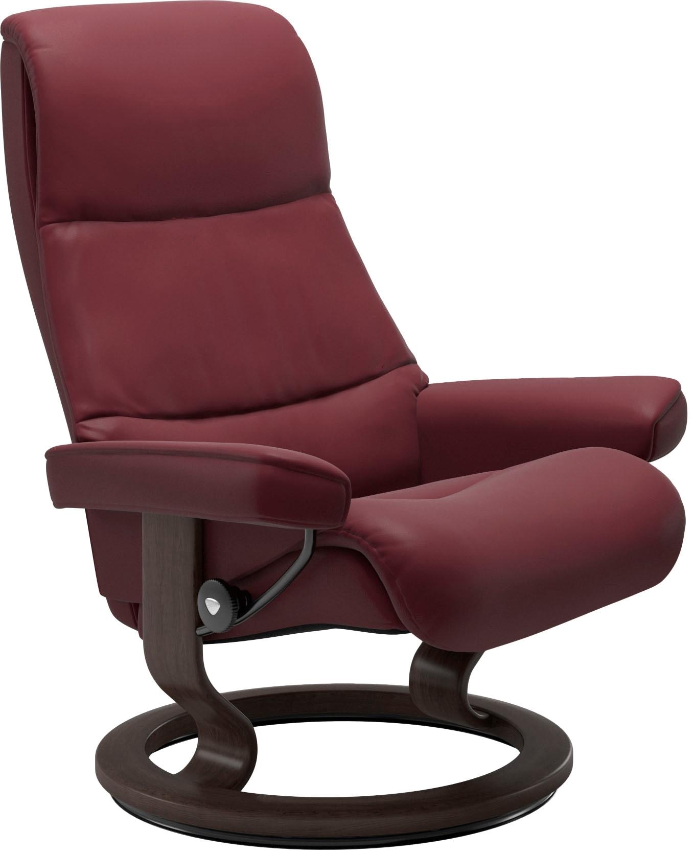 Stressless® Relaxsessel »View«, (Set, Relaxsessel mit Hocker), mit Classic Base, Größe M,Gestell Wenge