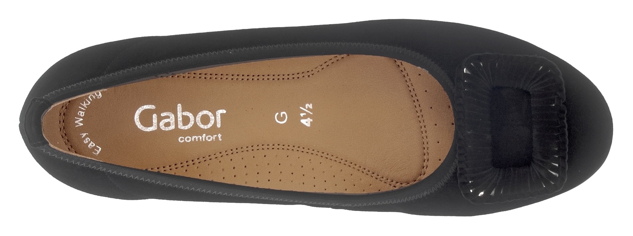 Gabor Ballerina »FLORENZ«, Bequemschuh, Businesschuh, Elastikeinfass, Komfortweite G (=weit)