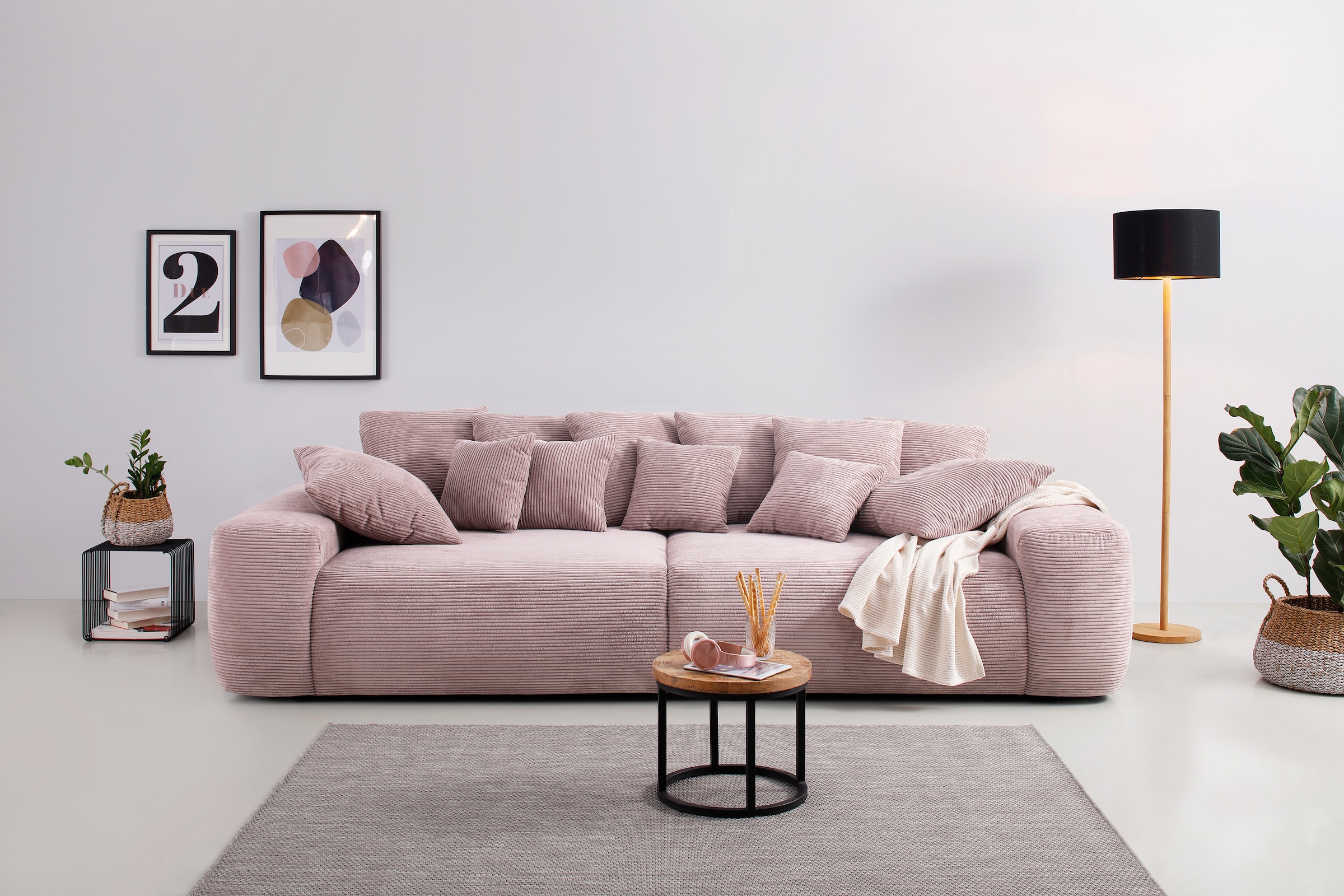 kaufen 3C stylisches und Breitcord Rechnung in Loungemöbel, auf Candy »Enisa«, und Fein- Big-Sofa Zeitloses