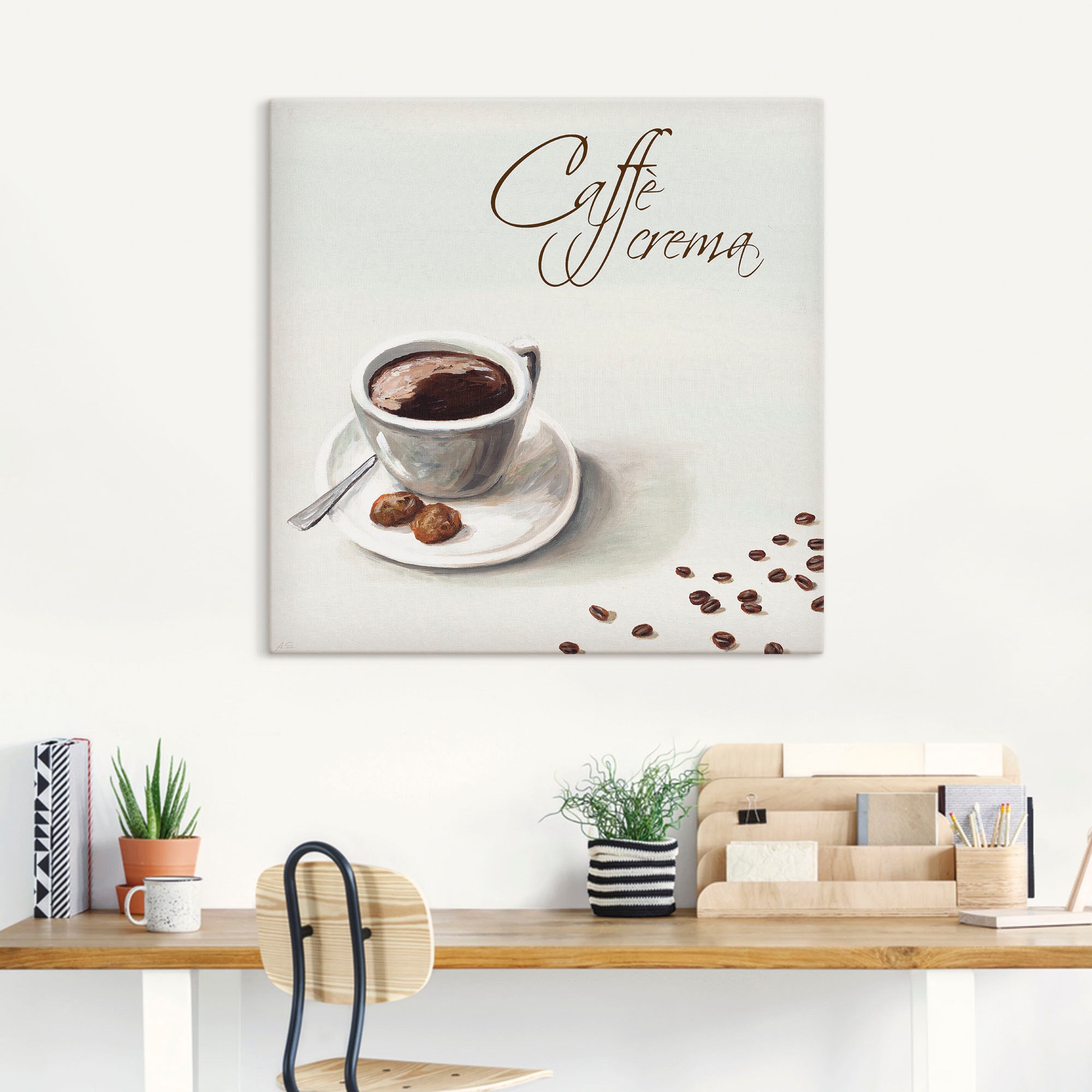 Artland Wandbild »Kaffee crema«, Getränke, (1 St.), als Leinwandbild, Wandaufkleber in verschied. Größen