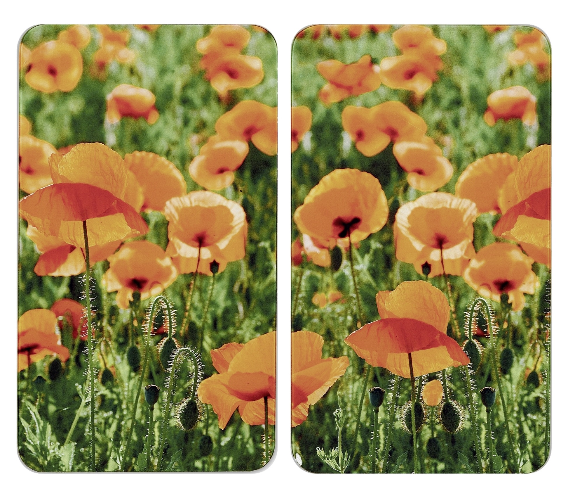 WENKO Herd-Abdeckplatte »Universal Modell Mohnfeld«, (Set, 2 tlg.), Herdabd günstig online kaufen