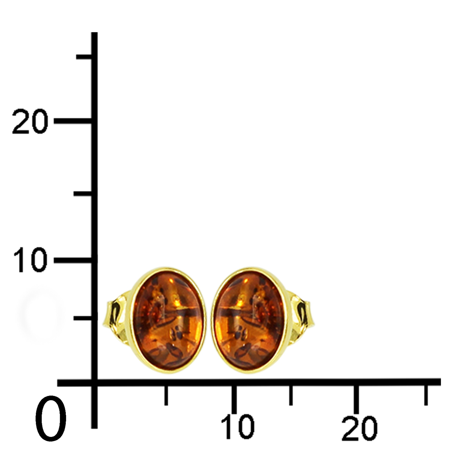 OSTSEE-SCHMUCK Paar Ohrstecker »Ostsee-Schmuck Ohrstecker Classic 8 x 6 mm«