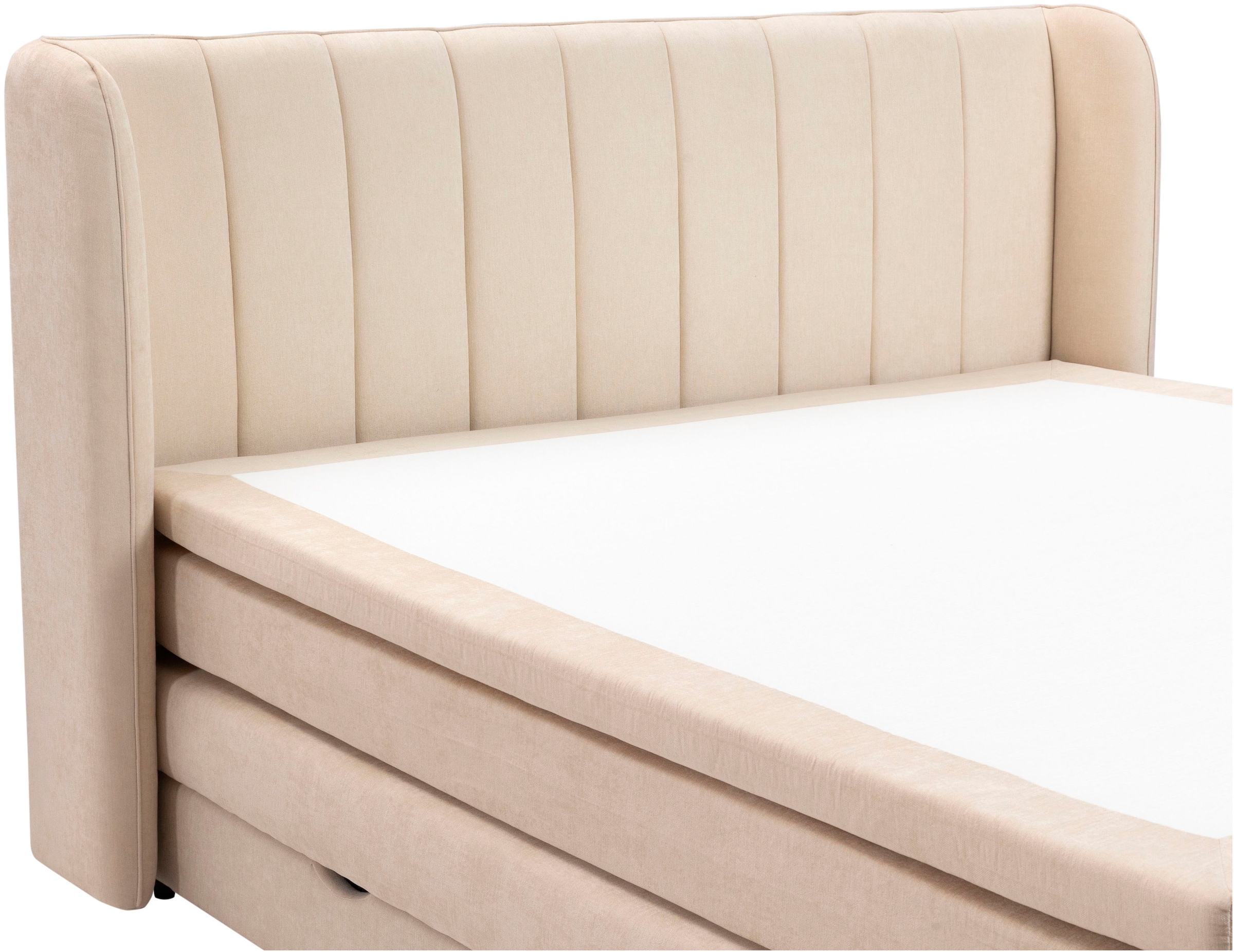 OTTO home Boxspringbett »EBBIN mit Bettkasten, inkl. 7 Zonen-Taschenfederkern Matratze H3«