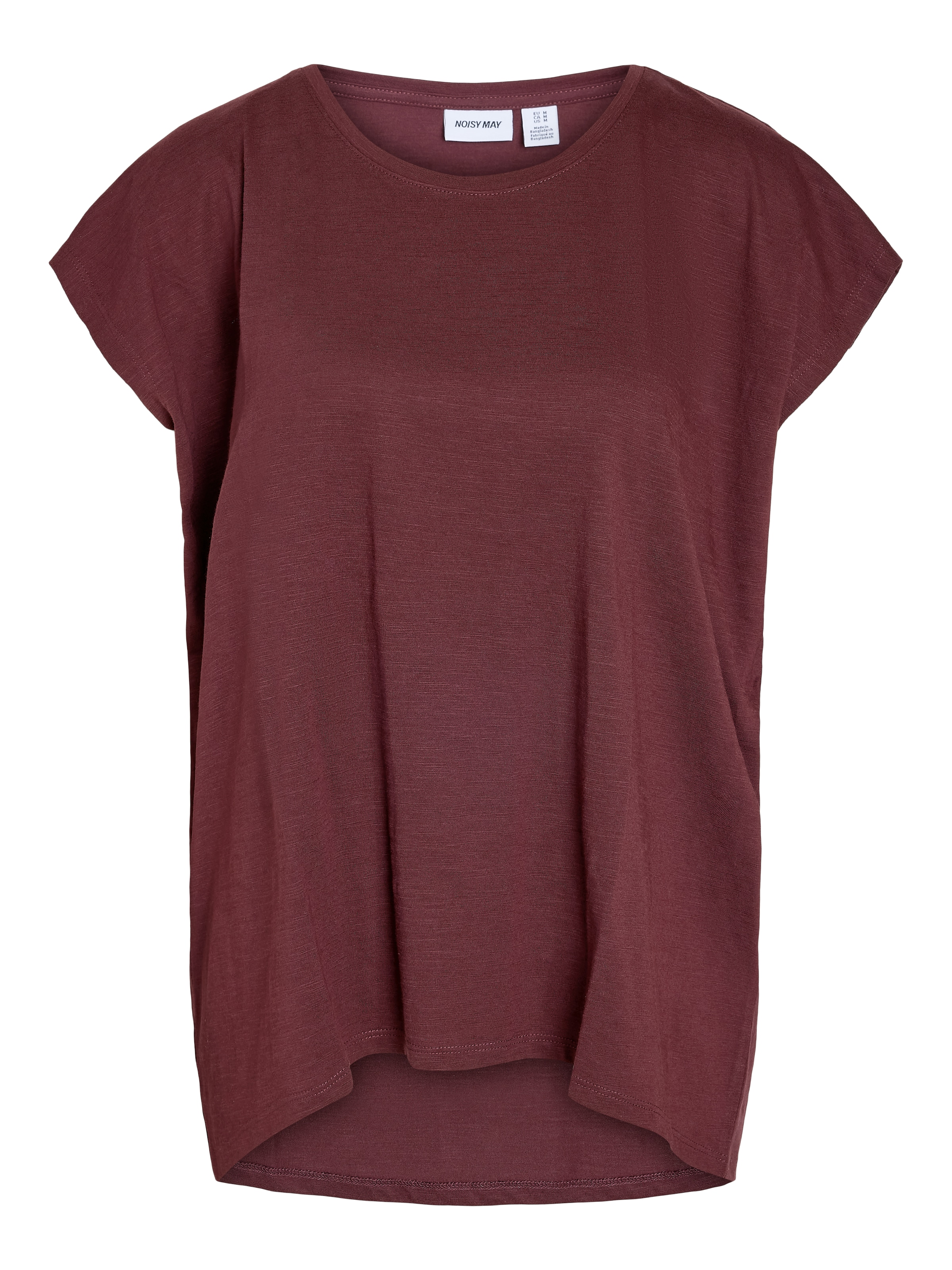 Noisy may Kurzarmshirt »NMMATHILDE S/S LOOSE LONG TOP NOOS« Baumwollmischung, relaxed fit