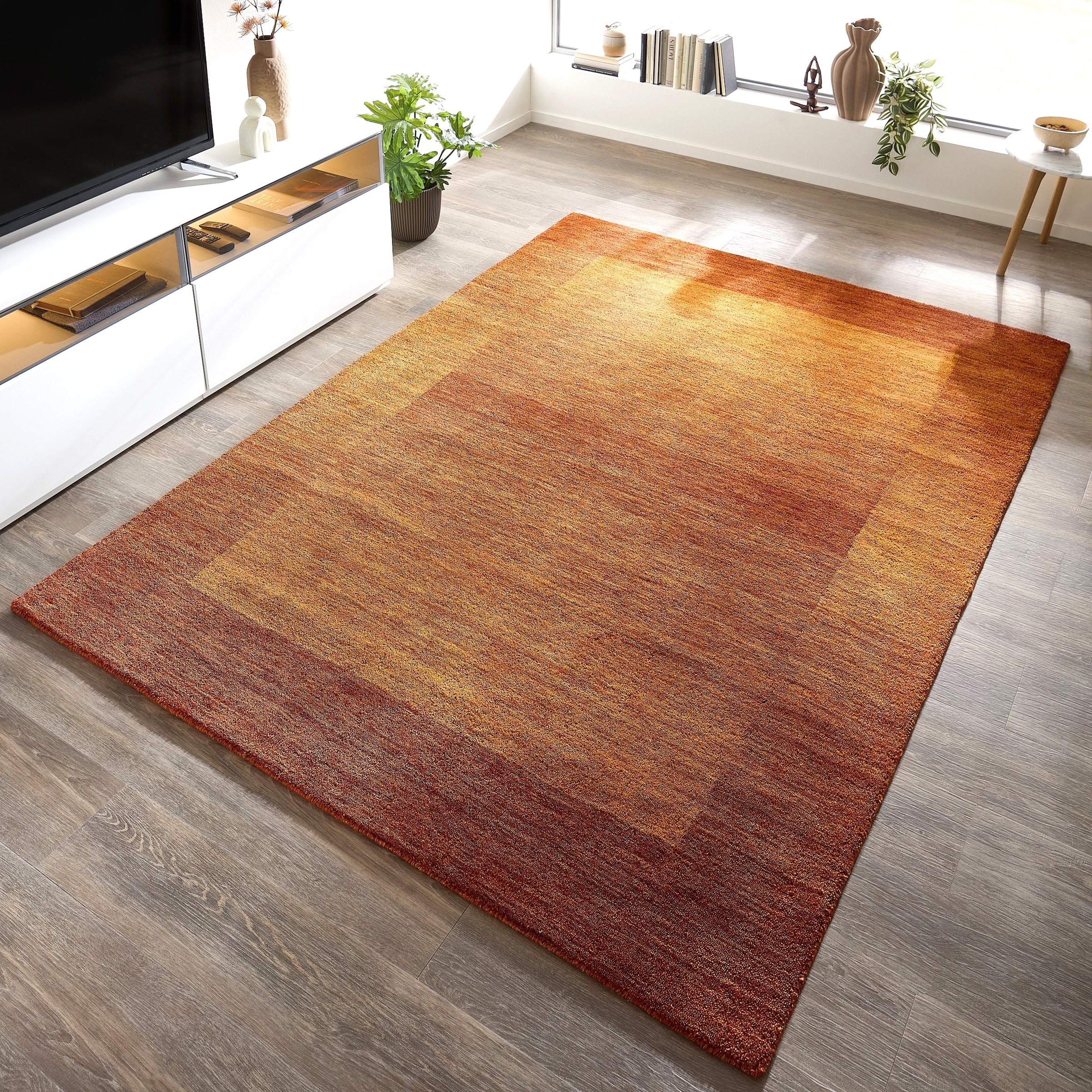 THEKO Wollteppich »Gabbeh Super, Handweb, auch als Läufer erhältlich reine Wolle,« rechteckig 9 mm Höhe Schlafzimmer, Wohnzimmer, Esszimmer, auch als Bettumrandung