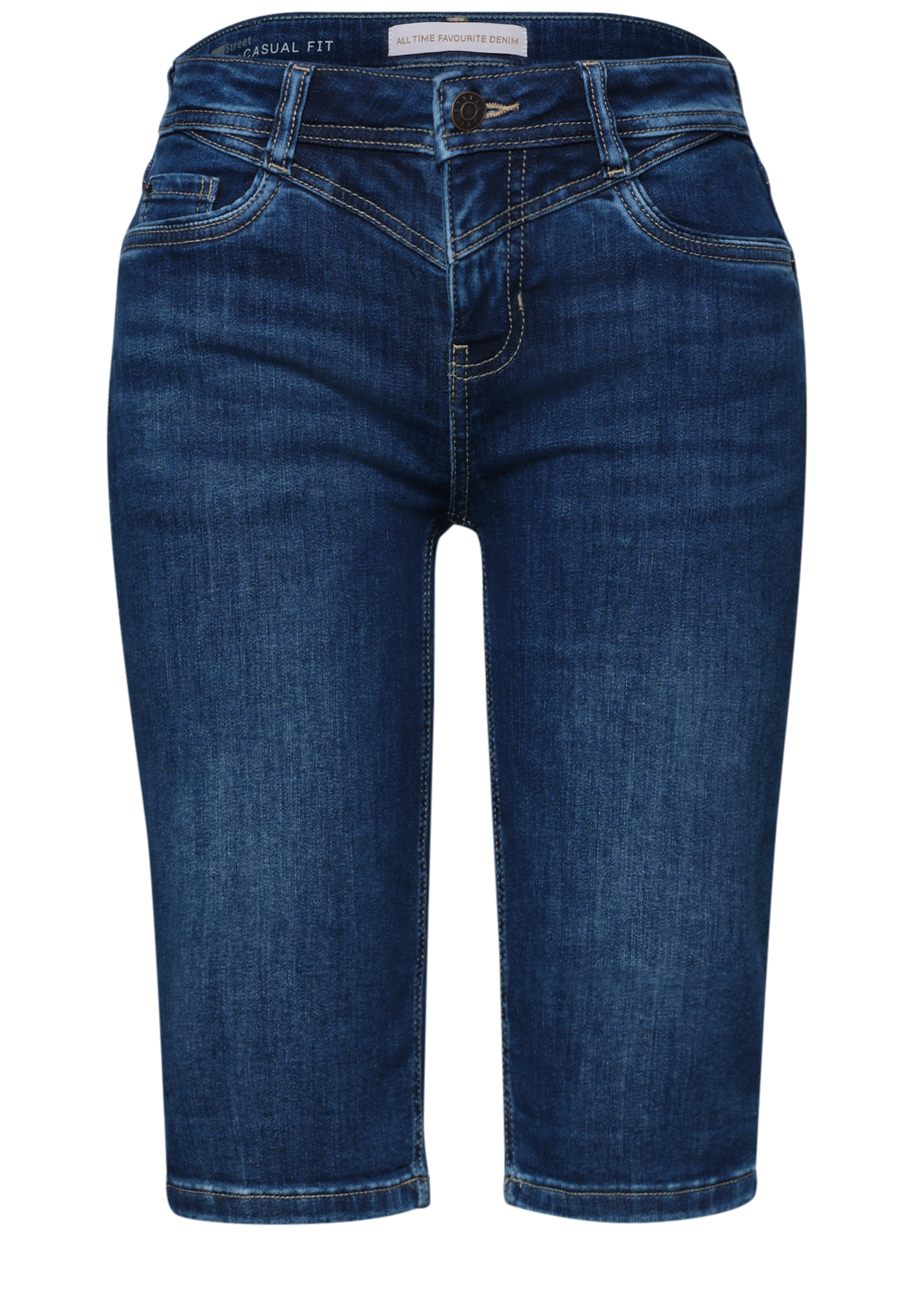 STREET ONE Bermudas »Style Jane«  Slim Leg Jeans-Bermuda mit Turn-Up-Detail