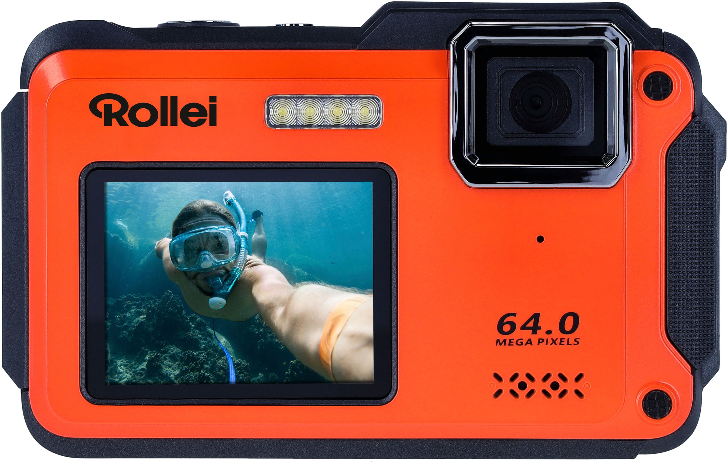 ROLLEI Kompaktkamera »Sportsline 64 Selfie«, 64 orange