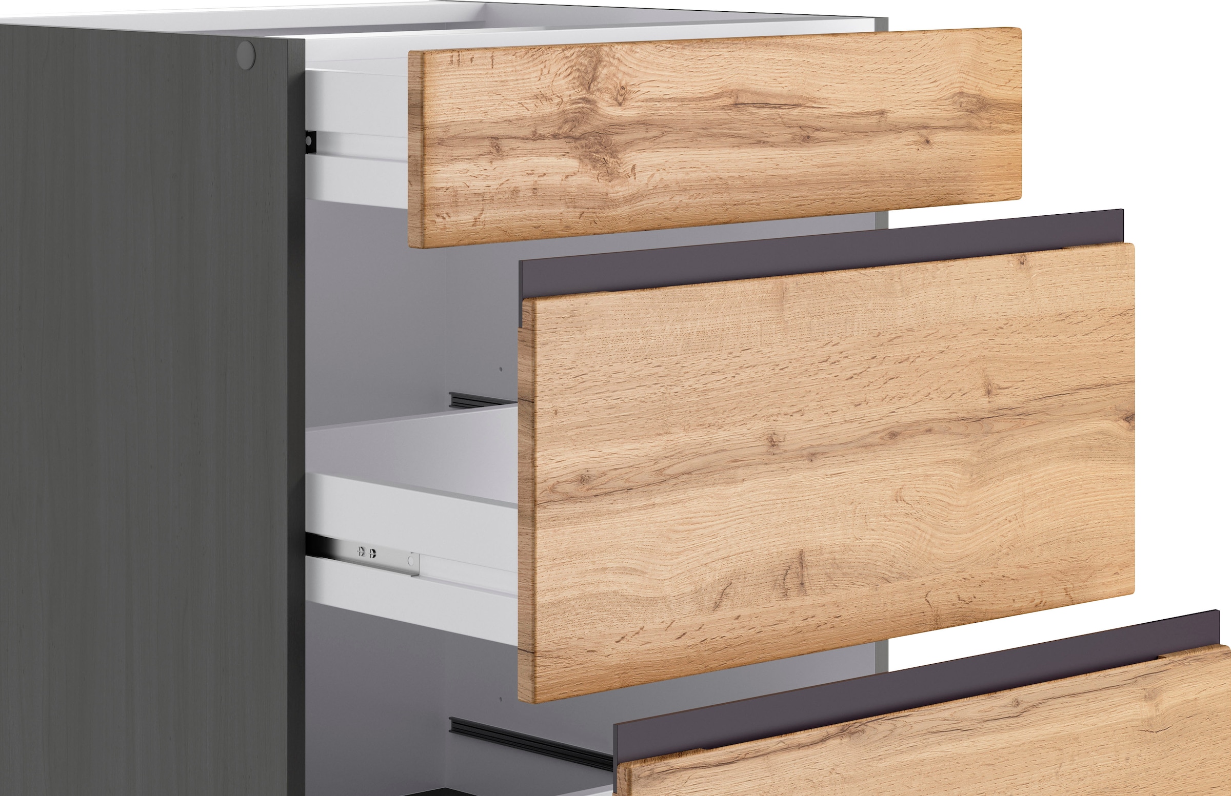 KOCHSTATION Unterschrank »KS-Riesa« Breite 60 cm, MDF-Fronten