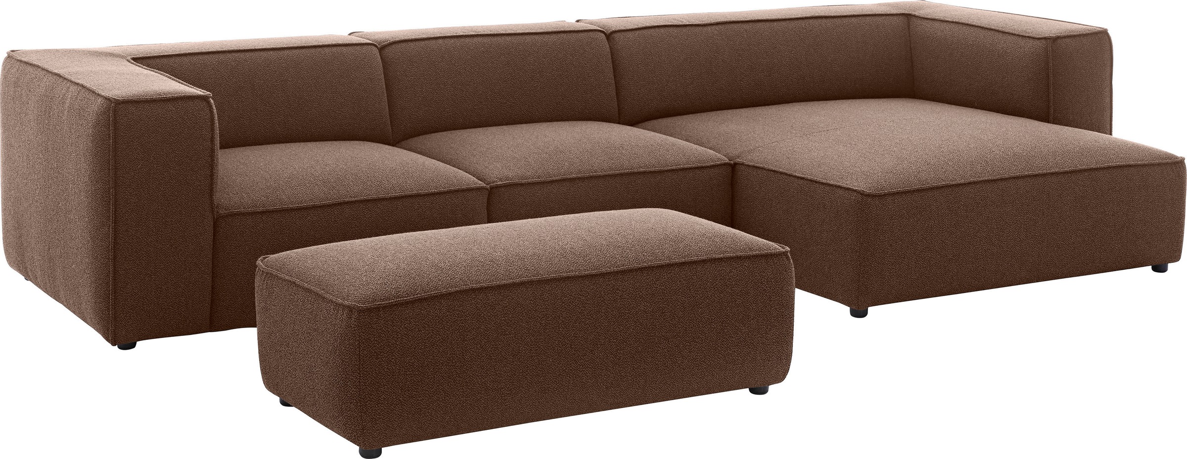 W.SCHILLIG Ecksofa »around-the-block«, mit eleganter Biese, mit Federkern, Breite 341 cm