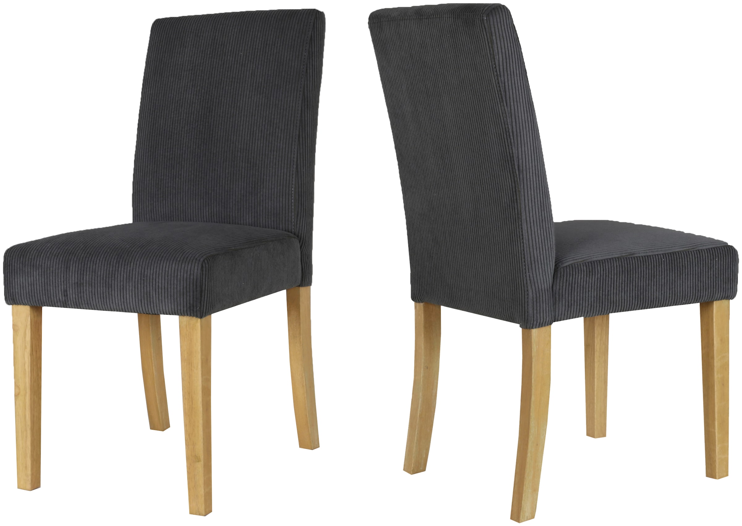 Home affaire Esszimmerstuhl »Winikon, TOPSELLER!«, (Set), 2 St., Cord, Massivholzgestell, moderner Cordbezug, bequem gepolstert