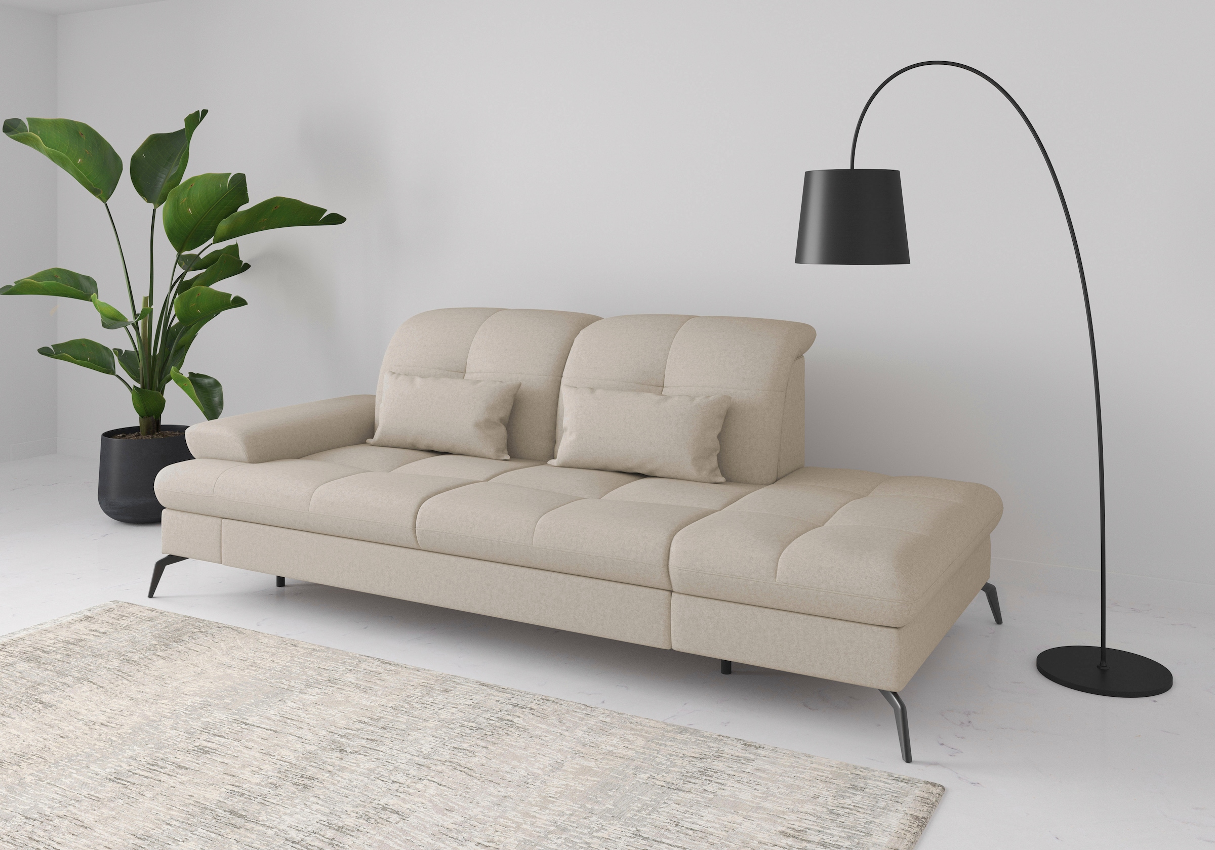 sit&more Recamiere »Amica, inkl. Sitztiefenverstellung und Armteilverstellung« wahlweise mit Kopfteilverstellung und Stauraum