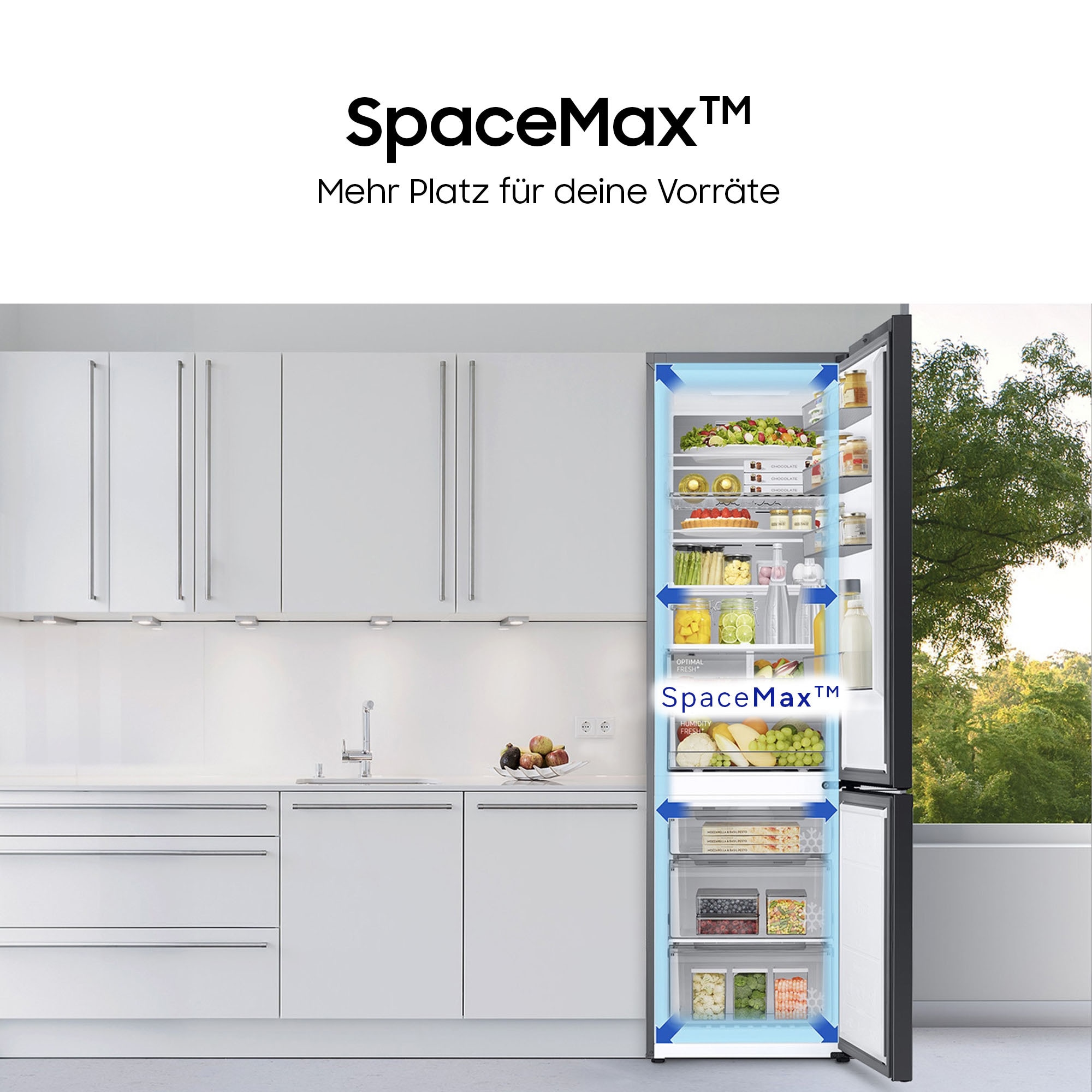 Samsung Kühl-/Gefrierkombination 7300A Serie »RB38C607AB1« 203 cm hoch 59,5 cm breit No Frost+, SpaceMax, Wifi & AI Energy Mode