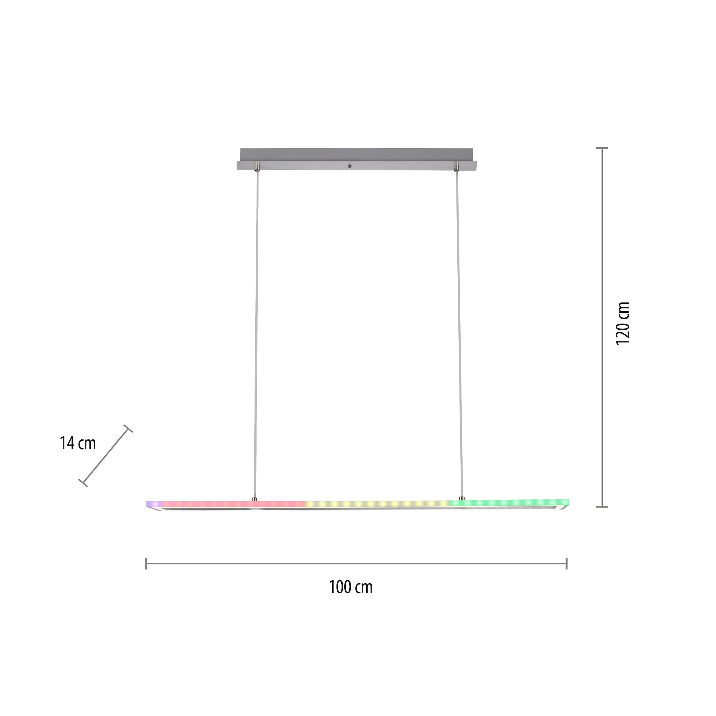 JUST LIGHT Pendelleuchte »FELIX60« LED-Board 1 Stk. warmweiß - kaltweiß LED, CCT - über Fernbedienung, RGB-Rainbow, Infrarot inkl., dimmbar