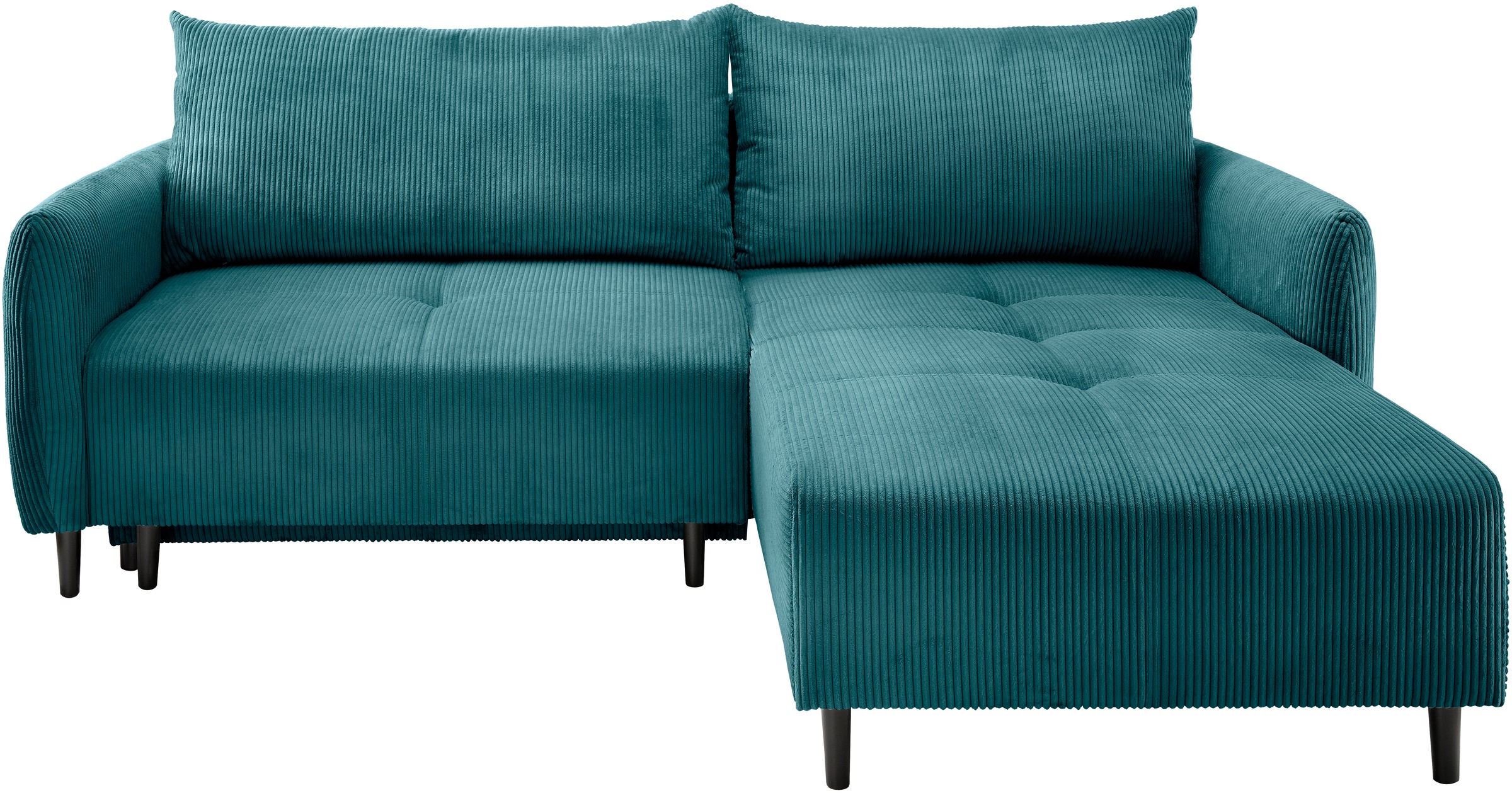 INOSIGN Ecksofa »Mara, L-Form, aktueller Cord Bezug und tolle Farben, schmale Armlehnen«, whlw. mit Bettfunktion,Recamiere links/rechts montierbar, Breite 238cm