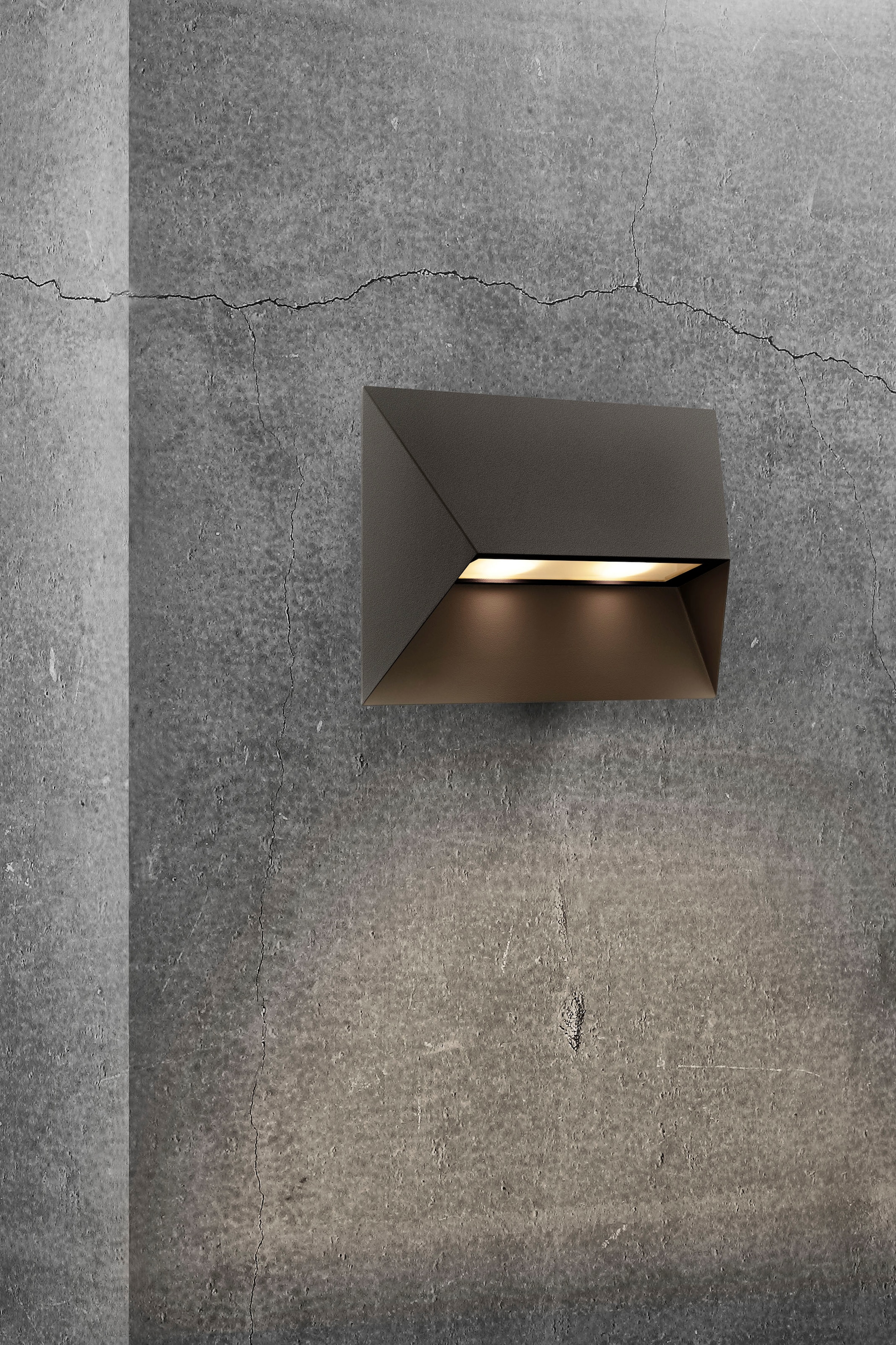 Nordlux Außen-Wandleuchte »Pontio«, Leuchtmittel GU10 | ohne Leuchtmittel, Architekturdesign, austauschbare Glühbirne, Stabiles Metall-Gehäuse