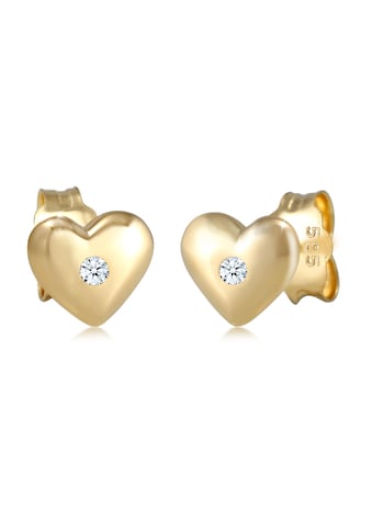 Elli DIAMONDS Paar Ohrstecker »Kinder Herz Diamant (0.03 ct.) 585 Gelbgold« kaufen