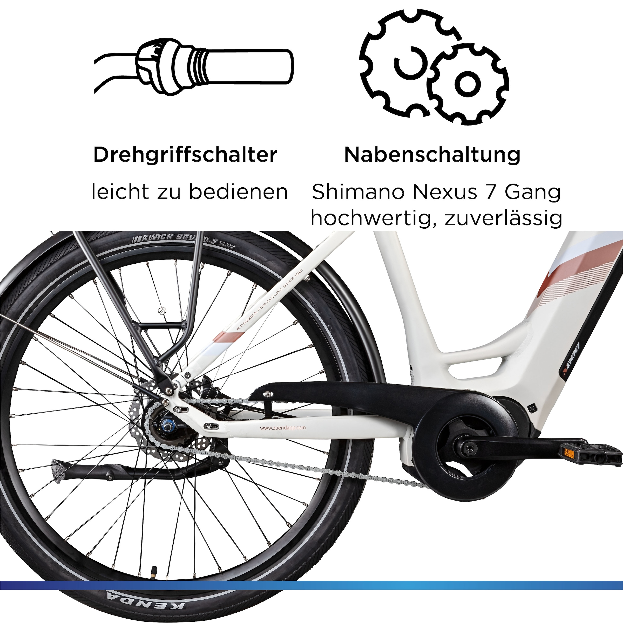 Zündapp »X800« 7 Gang Nabenschaltung Mittelmotor 250 W Pedelec, Elektrofahrrad für Damen und Herren