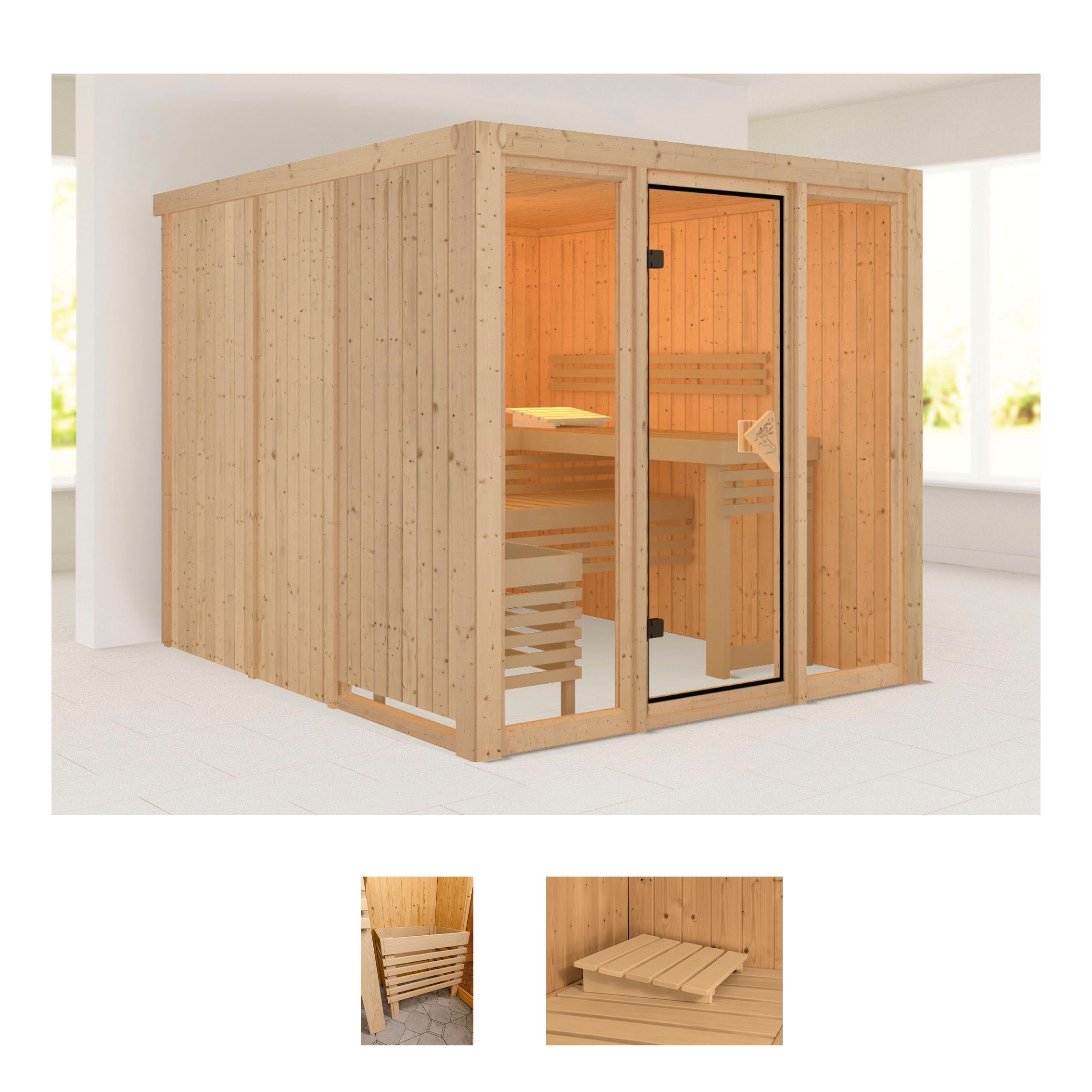 welltime Sauna »Artja«, naturbelassen, ohne Ofen