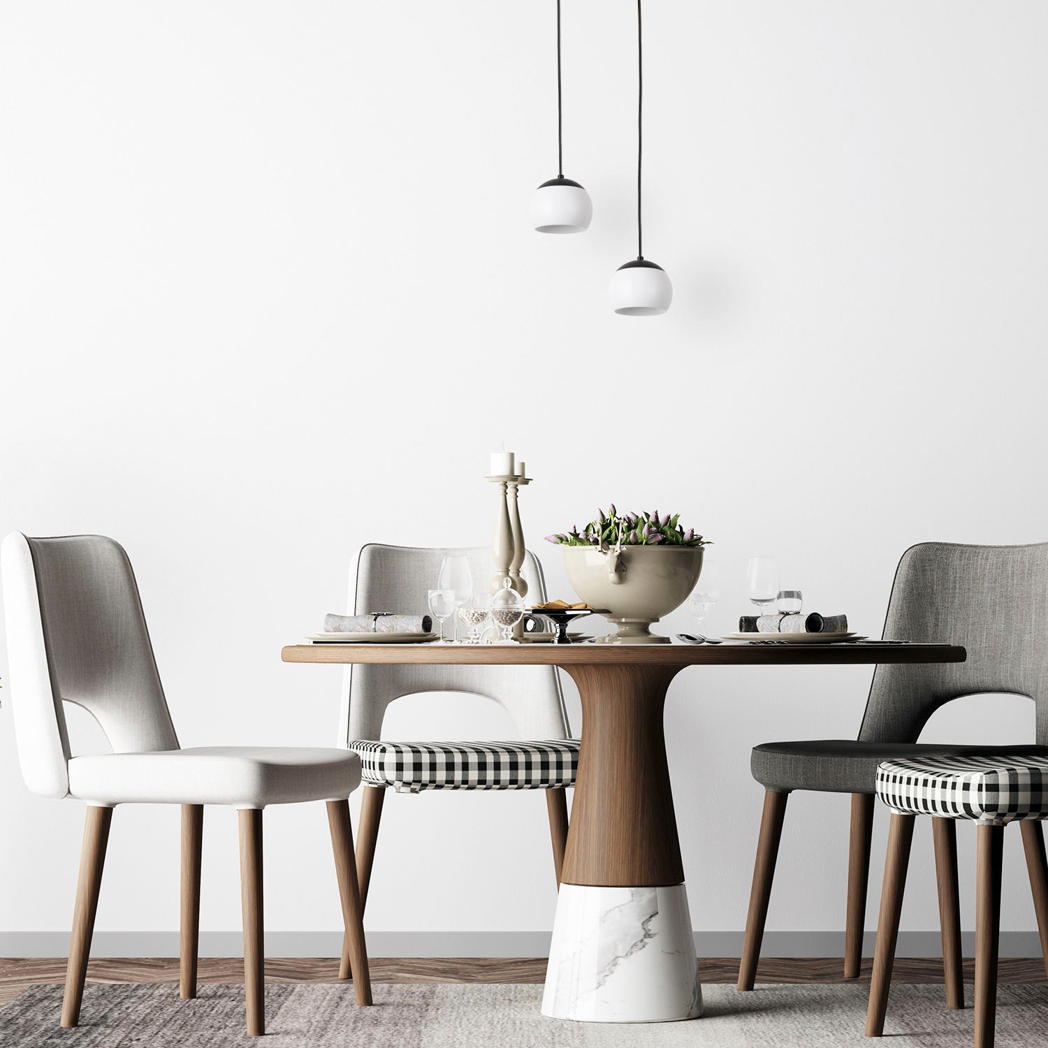 Paco Home Pendelleuchte »CLEO«, LED Pendelleuchte Wohnzimmer Hängelampe Esszimmer Küchenlampe Kugel