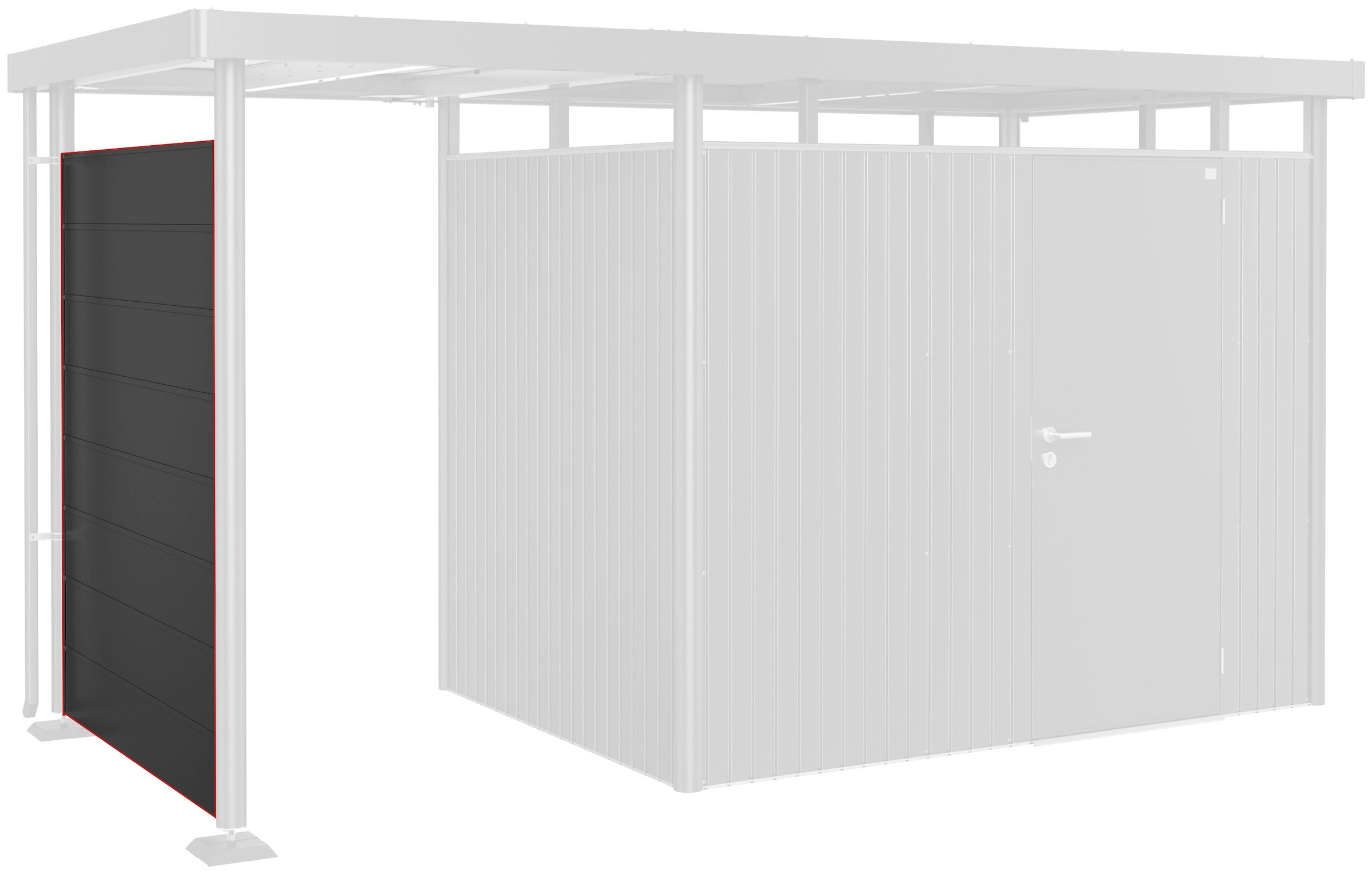 2. Bild von Biohort Gerätehaus-Seitenwand »HighLine«, dunkelgrau-metallic